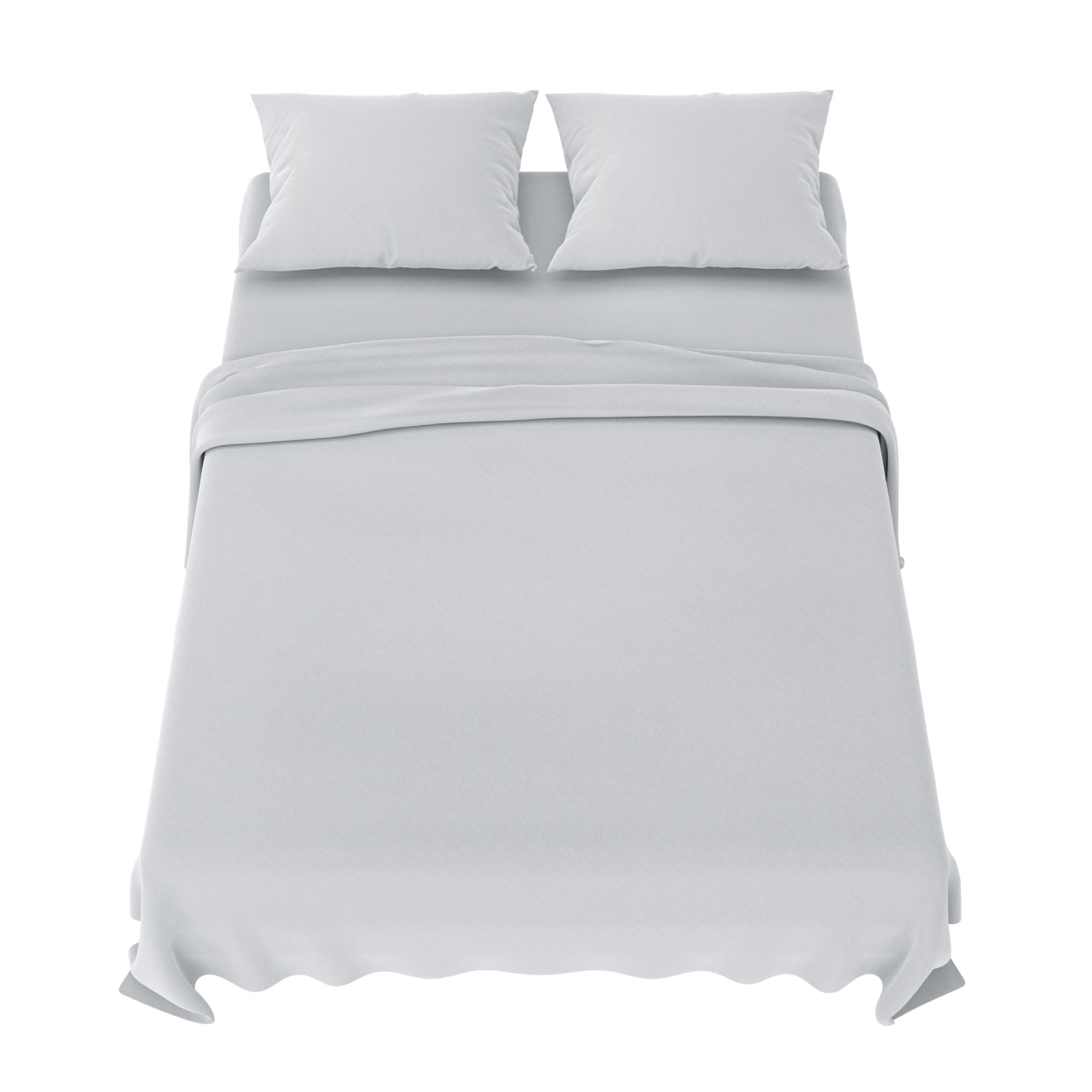 Dreamzie Lenzuola Matrimoniali 150x200 cm - Completo Lenzuola 4 Pezzi in Microfibre - Lenzuolo con Angoli - Lenzuola Sopra - 2 Federa 50x80 - Lenzuola Matrimoniali 150x200cm Grigio Chiaro