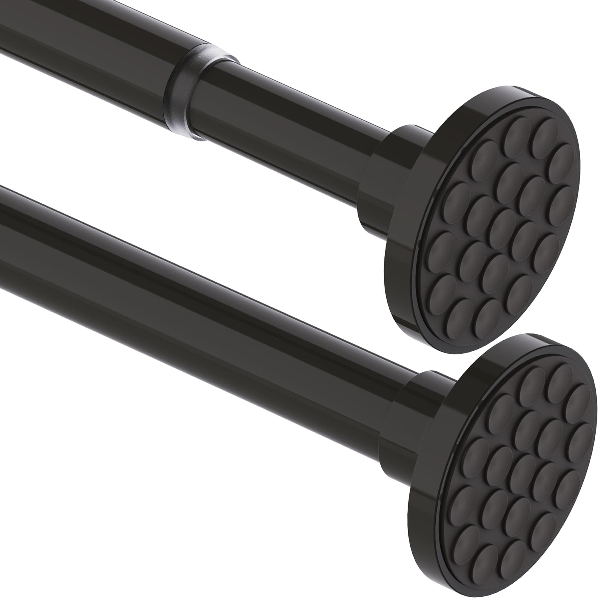 Tringle à rideaux extensible de 300 cm de long - Sans perçage - Pour salle de bain, chambre à coucher - Noir (85-270 cm, Φ32 mm)