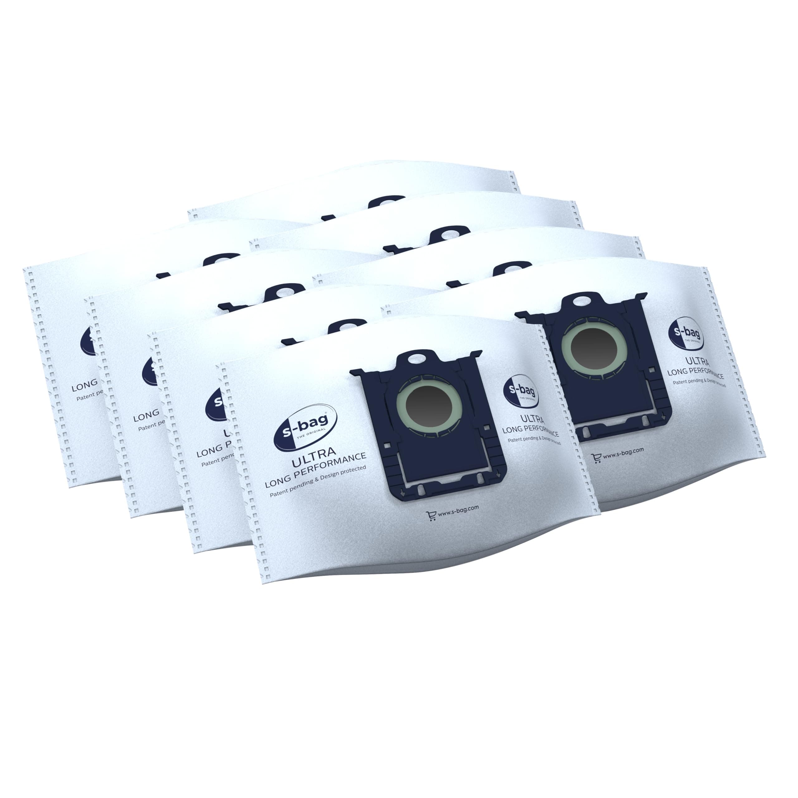 AEG GR210SM s-Bag Ultra Long Performance Staubsaugerbeutel MegaPack (8 XXL Synthetik Staubbeutel, 1 Motorfilter, 1 Mikrofilter, optimale Filtration & Saugleistung, Hygieneverschluss, 5 Liter, weiß)