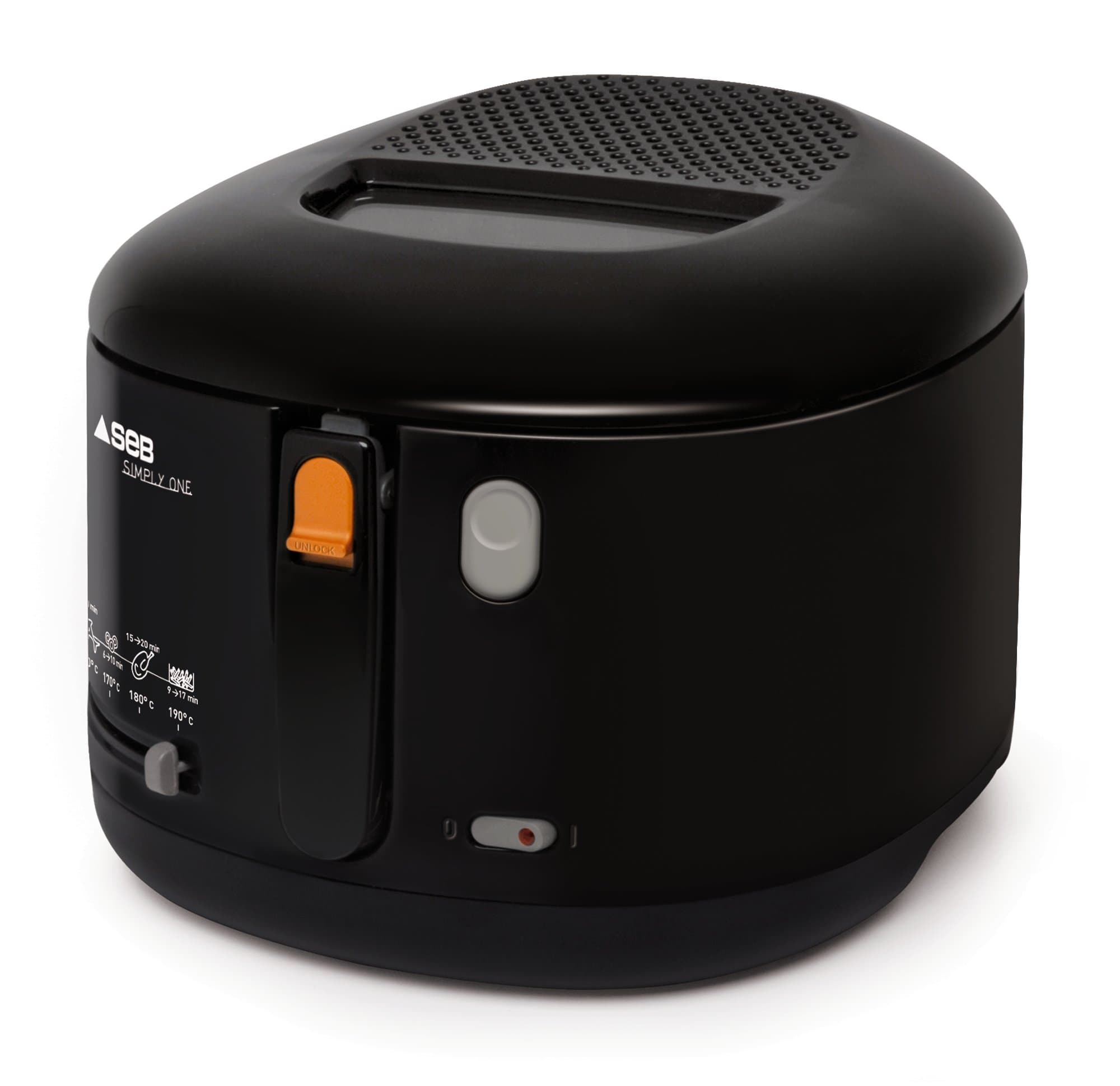 SEB SIMPLY ONE Friteuse classique bain d'huile électrique Compact familiale FF160800, Noir