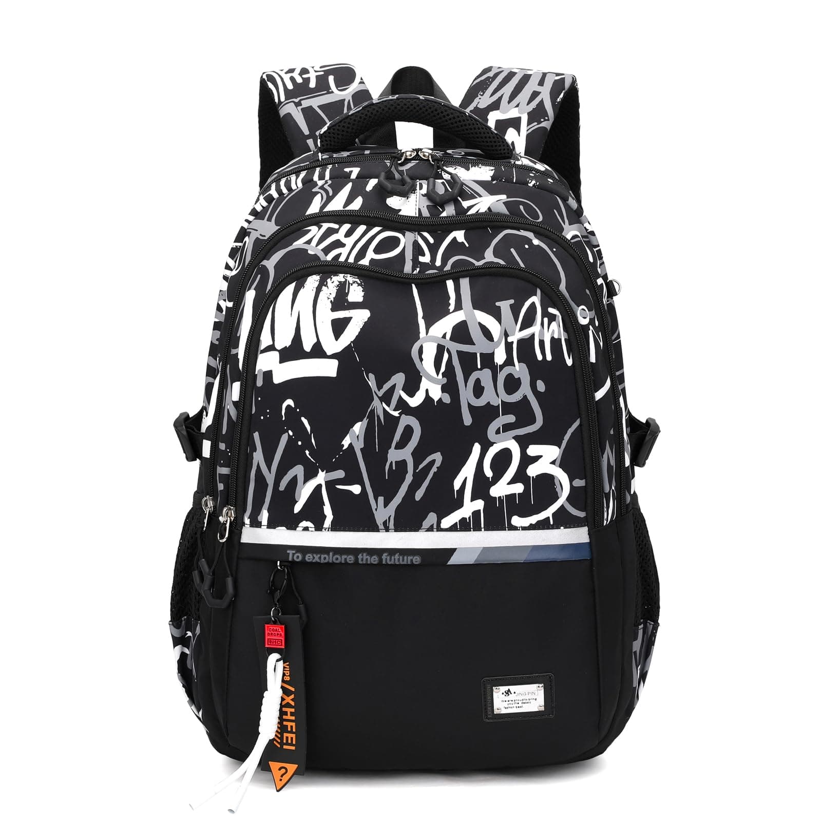 Amythe Mochilas Escolares Adolescentes - 31 Litri Mochila Colegio Niño 10-18 años, Mochila Portatil 16 Pulgadas para Chicos, Mochila Instituto Casual de Moda, Apta para Carro -Negro