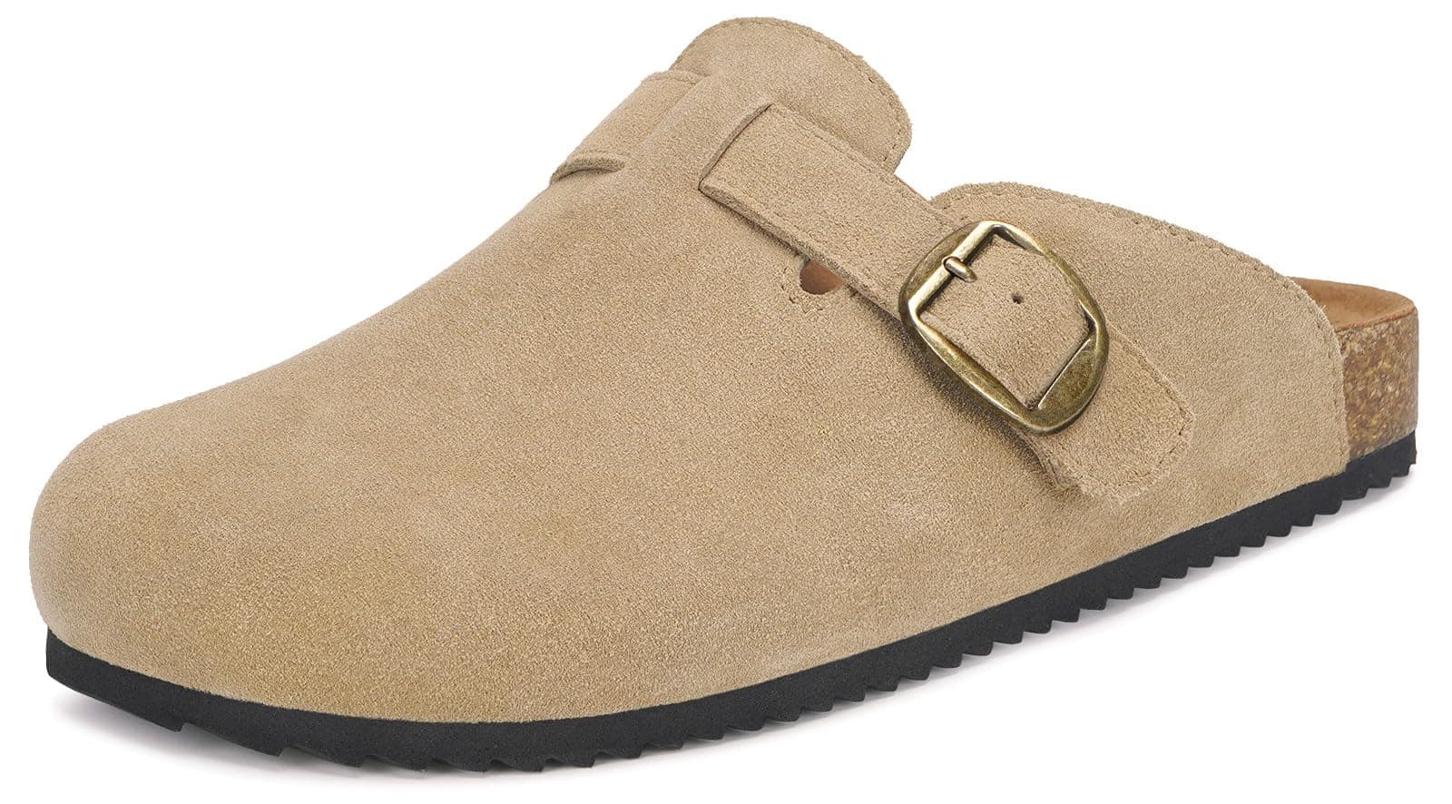 Sabot Donna Ciabatte Uomo Chiuse con Comodo Pantofole in Pelle Scarpe da Giardino Traspirante Sandali Ciabatta 36-46