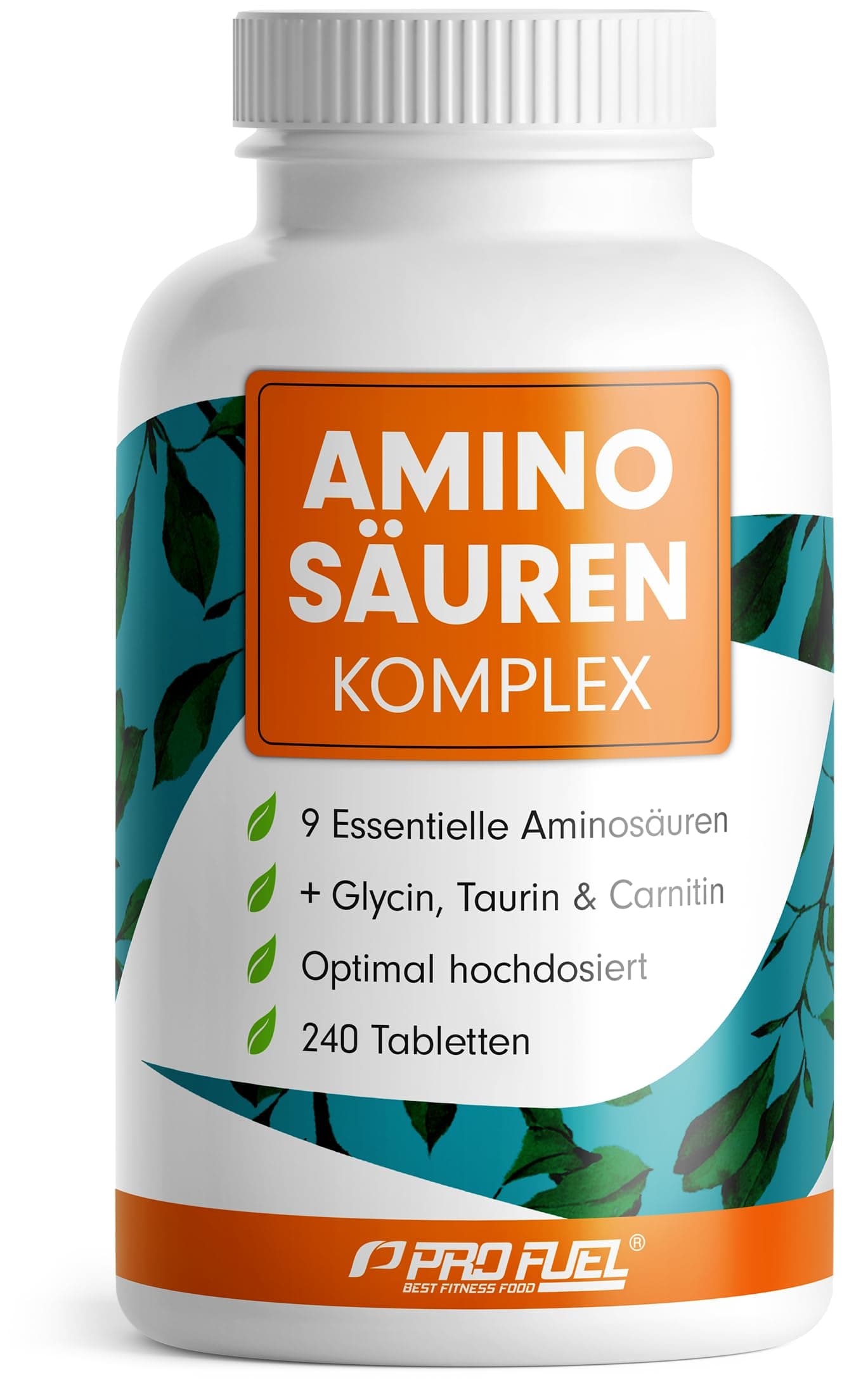 Aminosäuren Komplex hochdosiert - 240 Tabletten - 6.000 mg Aminosäuren pro Tag - 9 essentielle Amino-Säuren + 3 Co-Faktoren: Taurin, Carnitin & Glycin - laborgeprüft mit Zertifikat - 100% vegan