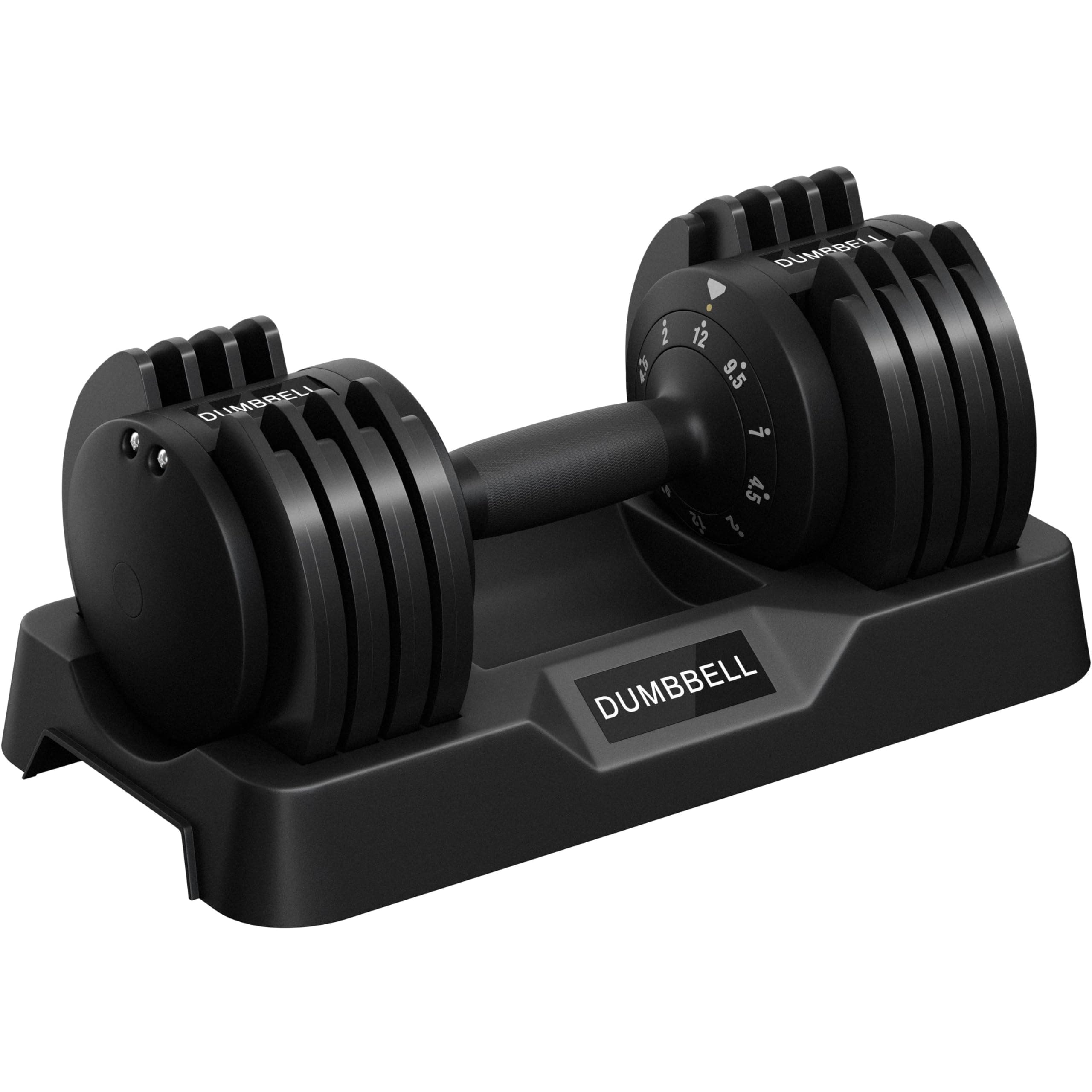 Yaheetech Kit de 1-2pcs Mancuerna Ajustable 5-15 Niveles Rápido 2-25kg Seguridad de Doble Bloqueo, Agarre Antideslizante, Ahorro de Espacio Para Gimnasio en Casa