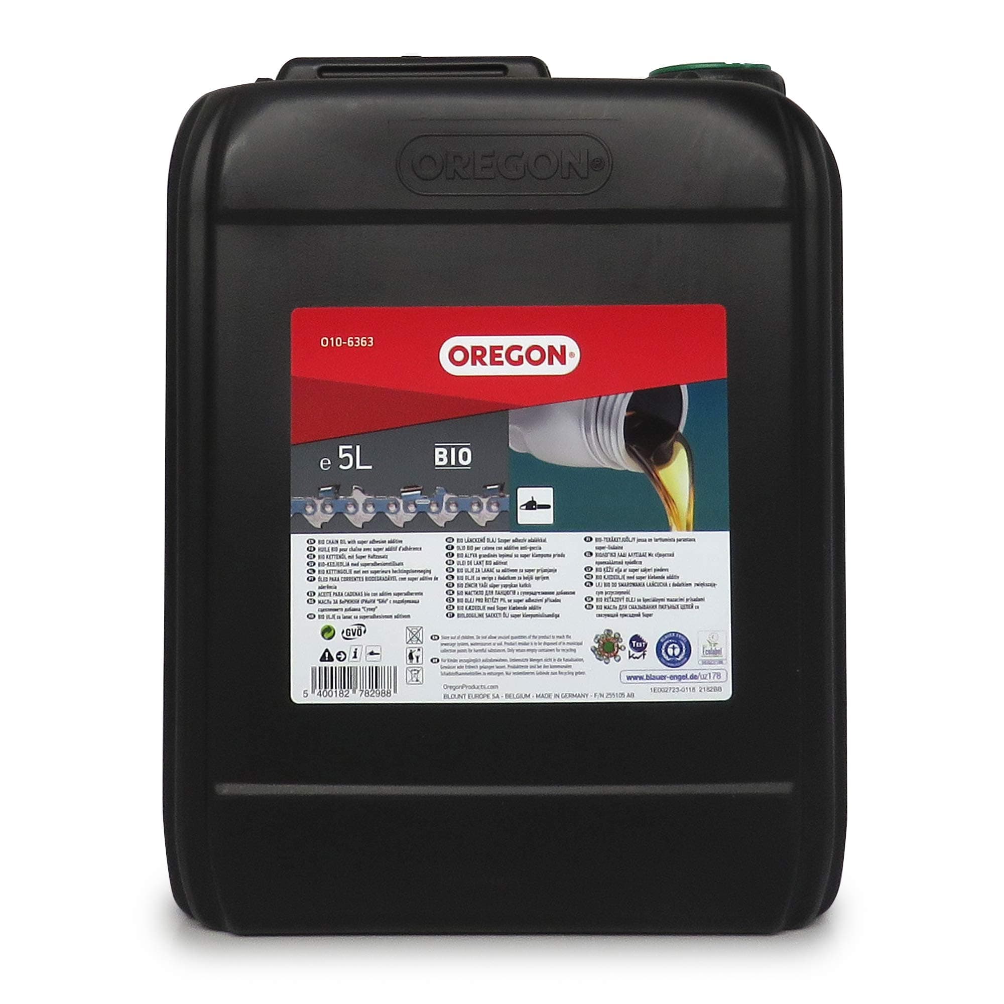 Oregon Bio-Kettenöl, Biologisch abbaubares Schmiermittel für Motorsägen (5-Liter-Kanister)