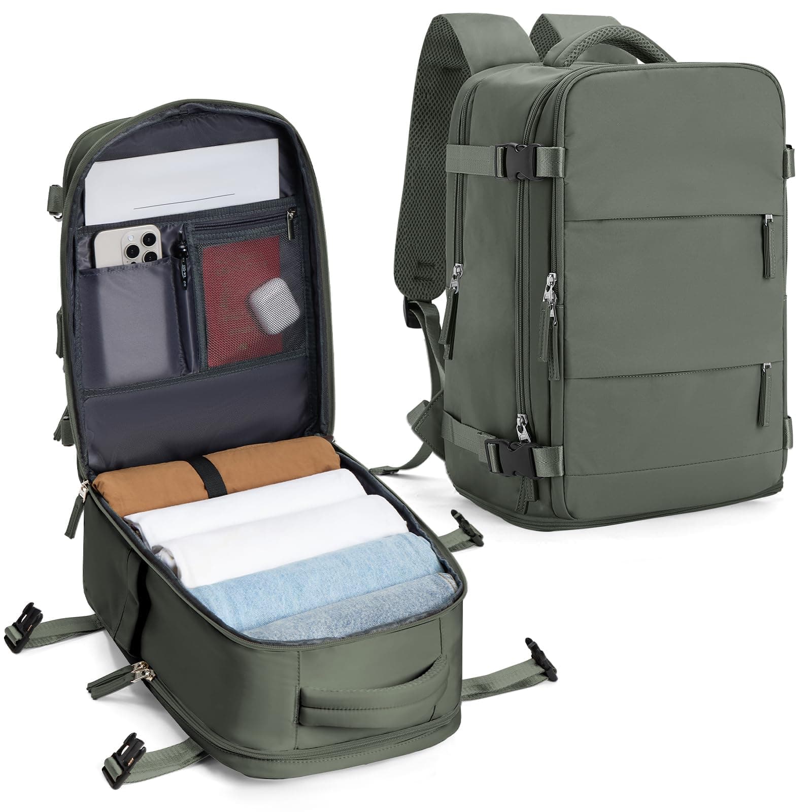 SZLX Mochila Viaje Cabina Avion 40x30x20 Mujer Ryanair Mochila Equipaje de mano 40x30x20 Wizz Air Travel Backpack Maletas de Viaje Cabina Avion Mochila Ordenador Portatil 14 Pulgadas Hombre