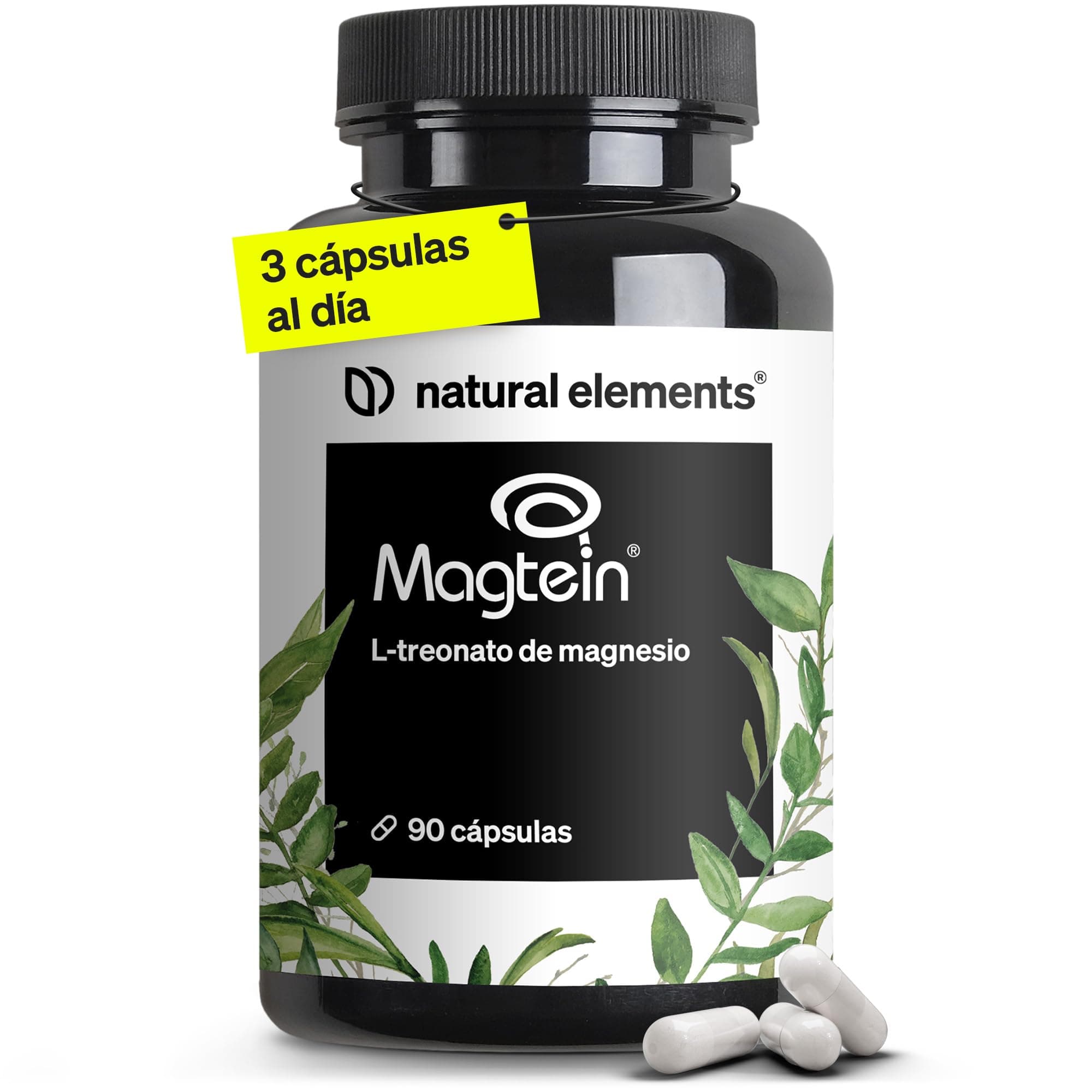 Magtein® L-treonato de magnesio - ALTA PUREZA - 2.083mg de magnesio treonato de alta Absorción - Soporte para tus músculos, huesos y nervios - 90 Cápsulas - Probado en laboratorio