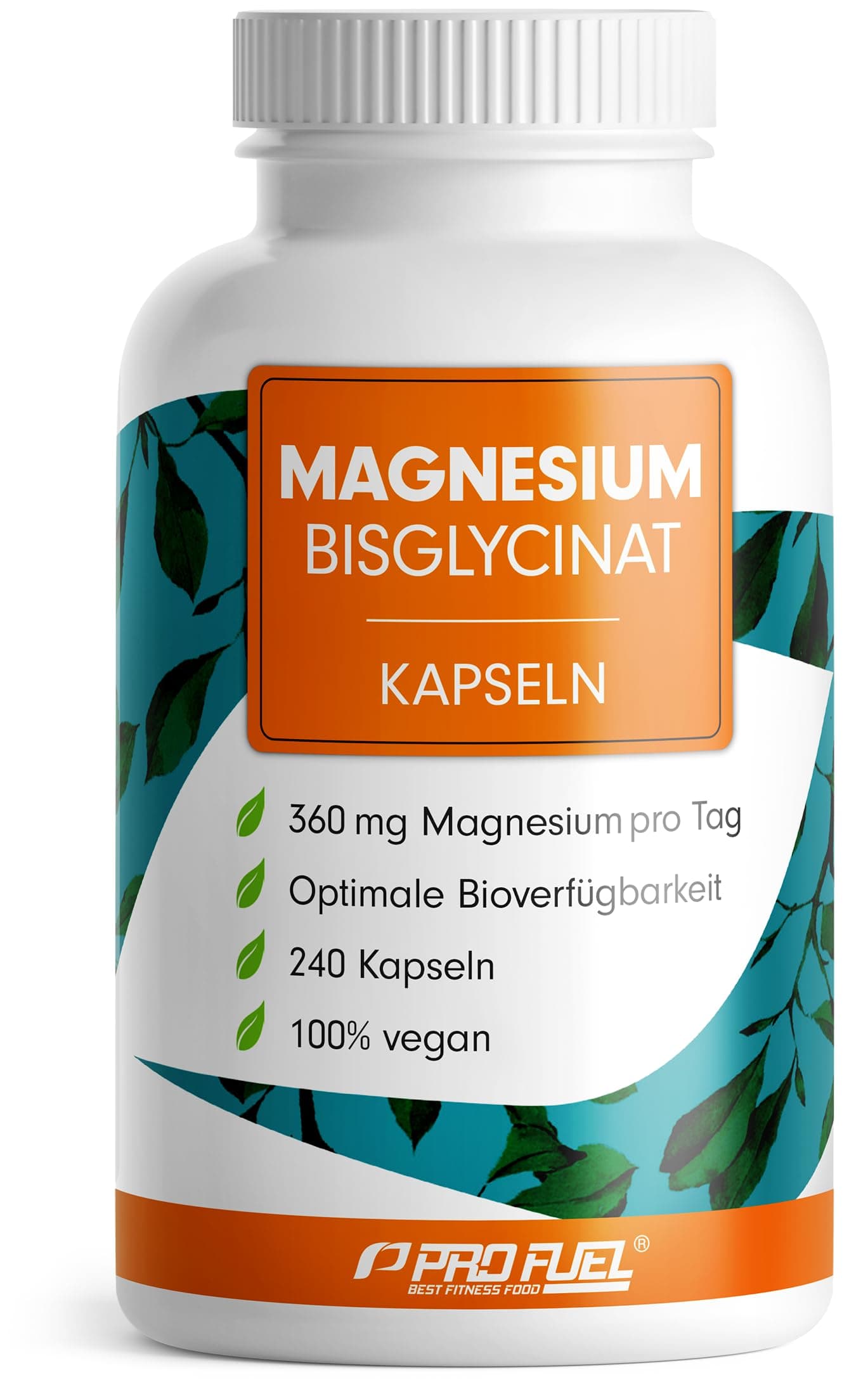 Magnesium Bisglycinat Kapseln 240x - 3000 mg Magnesium-Bisglycinat, davon 360 mg elementares Magnesium pro Tag - laborgeprüft mit Zertifikat - 100% vegan - Vorrat für 80 Tage