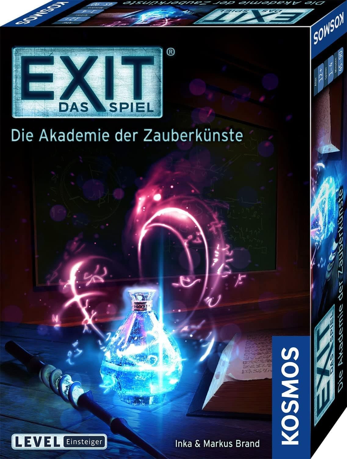 KOSMOS 683689 EXIT - Das Spiel - Die Akademie der Zauberkünste, Level: Einsteiger, Escape Room Spiel, EXIT Game für 1 bis 4 Spieler ab 10 Jahre, EIN einmaliges Gesellschaftsspiel