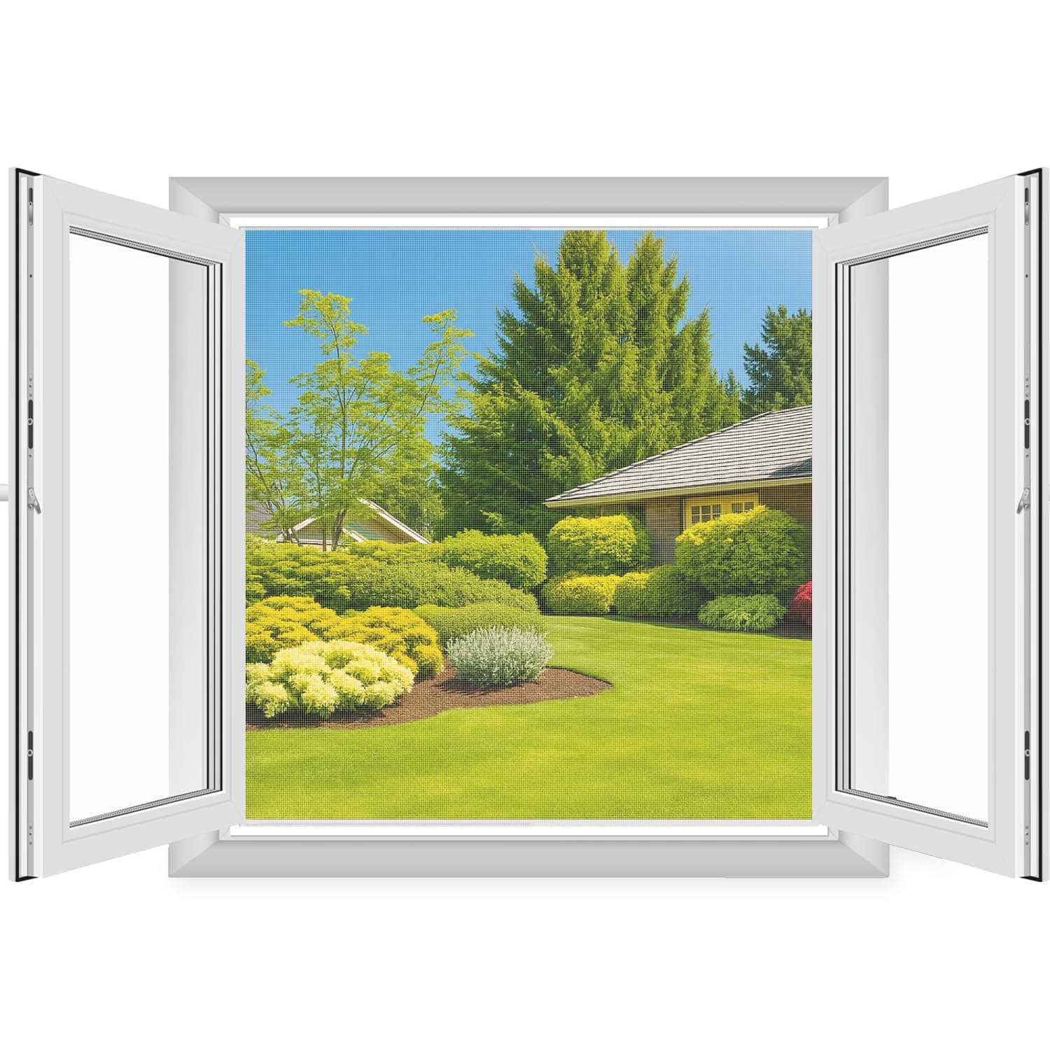 MYCARBON Moustiquaire Fenêtre Sans Perçage, Filet Anti-Insectes avec Bande Auto-Collante, Toile Moustiquaire Adhésive pour Fenêtre, Découpable à la Dimension Souhaitée (130 x 150cm, Blanc)