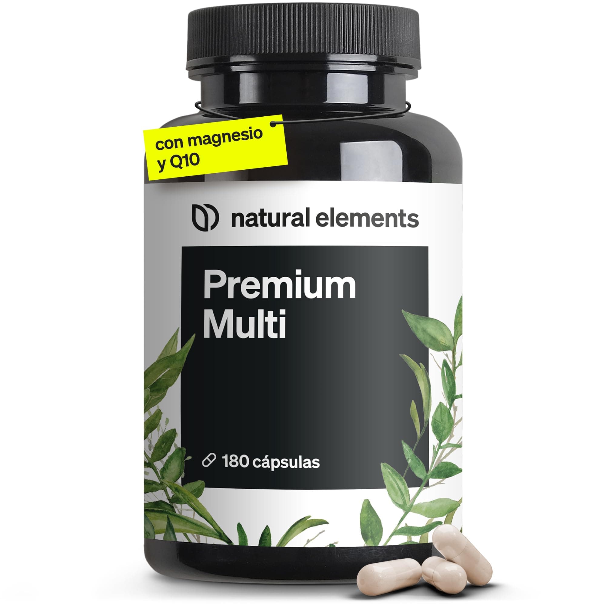 Multivitaminas y Minerales - 25 sustancias vitales - Vitaminas A B C D3 E K, Zinc, Magnesio, CoQ10, Selenio, OPC y más - Materias primas de primera calidad para tu sistema inmunitario - 180 Cápsulas