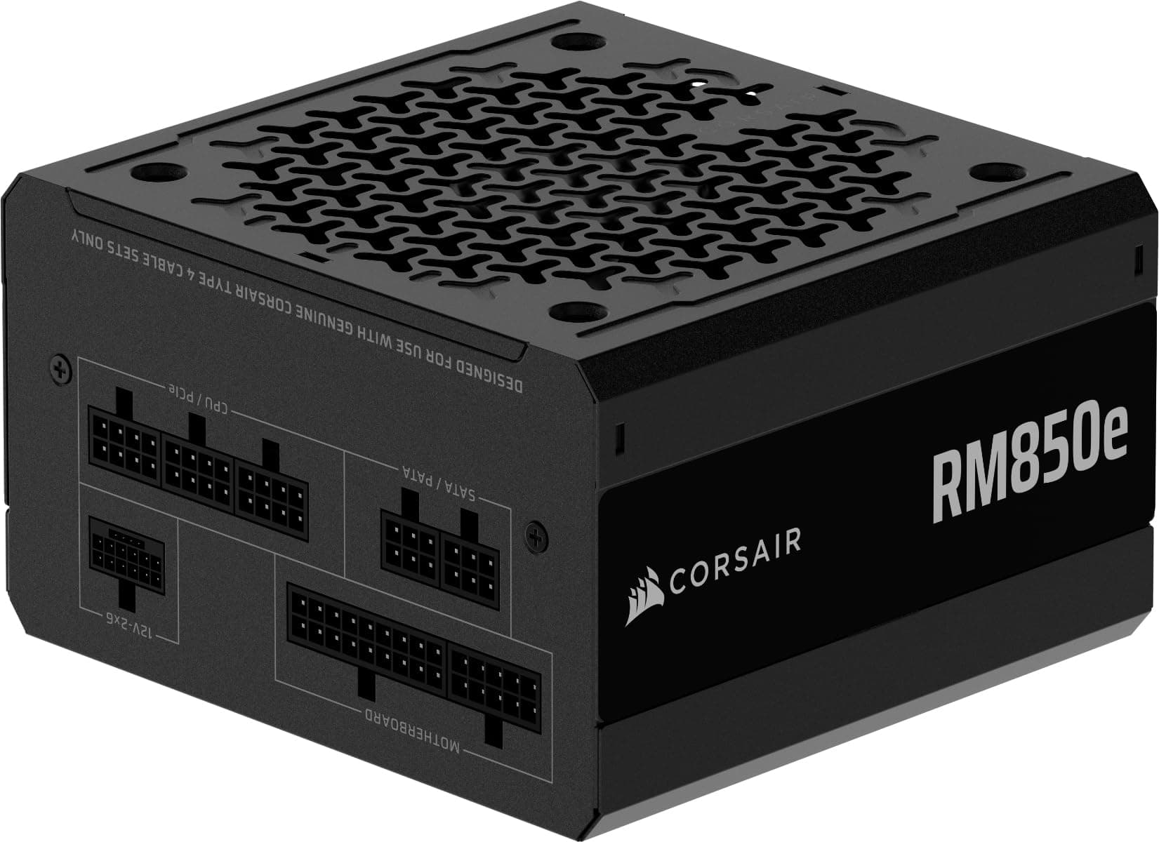 CORSAIR RM850e (2025) Alimentatore ATX completamente modulare a basso rumore con cavo 12V-2x6 - conforme a ATX 3.1 e PCIe 5.1, efficienza Cybenetics Gold, condensatori a 105°C - Nero