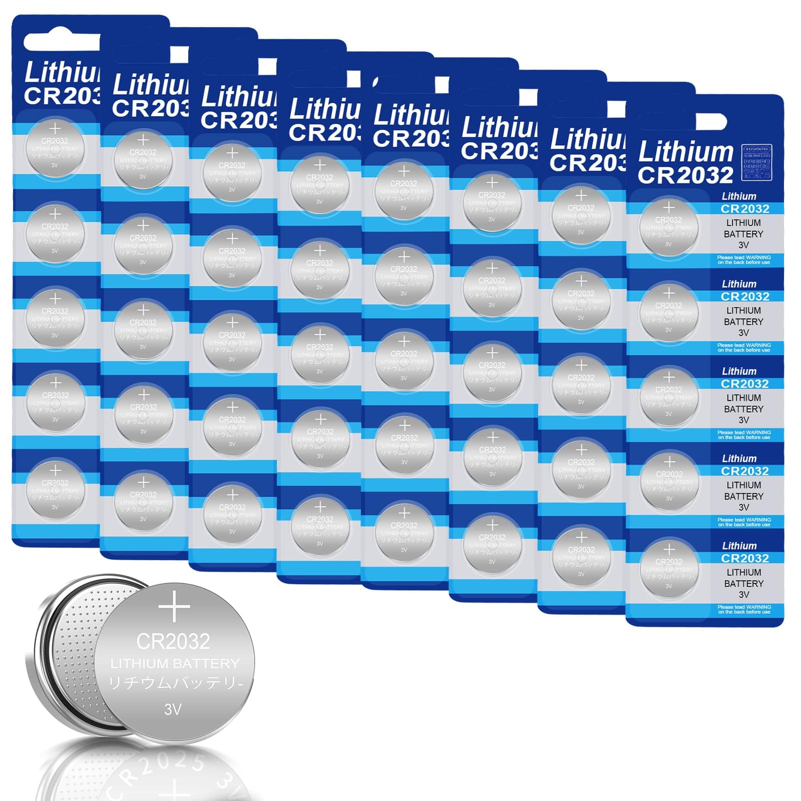 40X Pilas CR2032, 3V Pila CR2032 Pilas Boton CR 2032 Lithium Battery para Dispositivos Electrónicos, Llaves de Coche, Juguetes, Mandos a Distancia