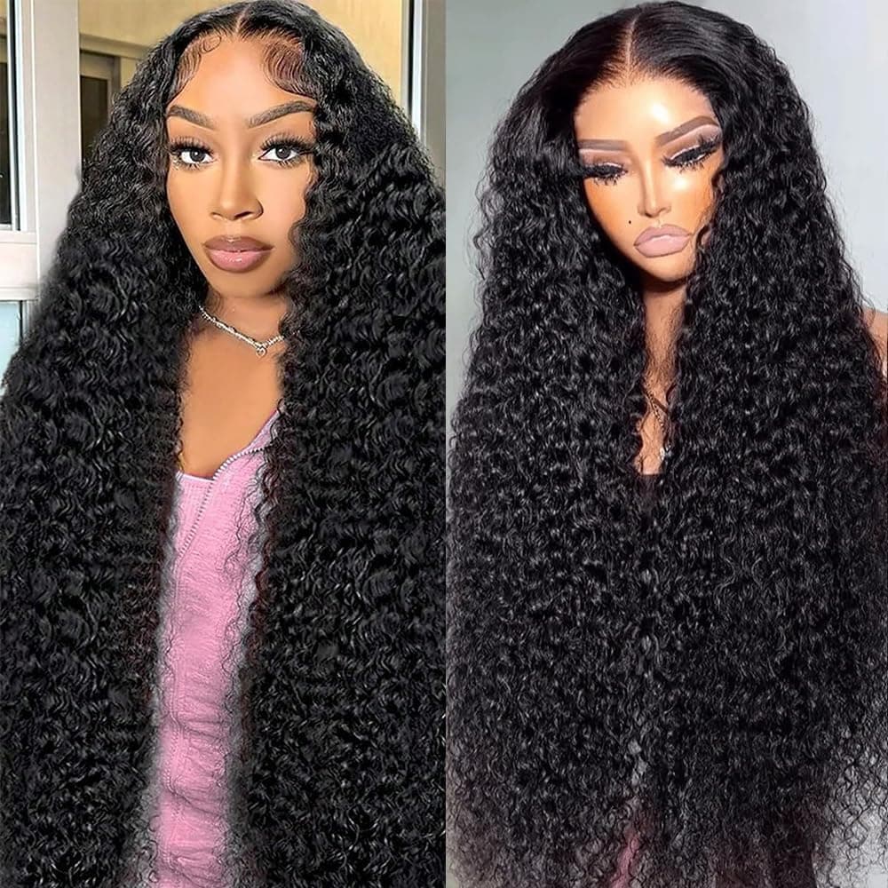 13x6 Deep Wave Lace Front Wig Cheveux Humains 200% Densité Pré-Épilation Brésilien Vierge Deep Curly Lace Front Wigs 30 Pouces