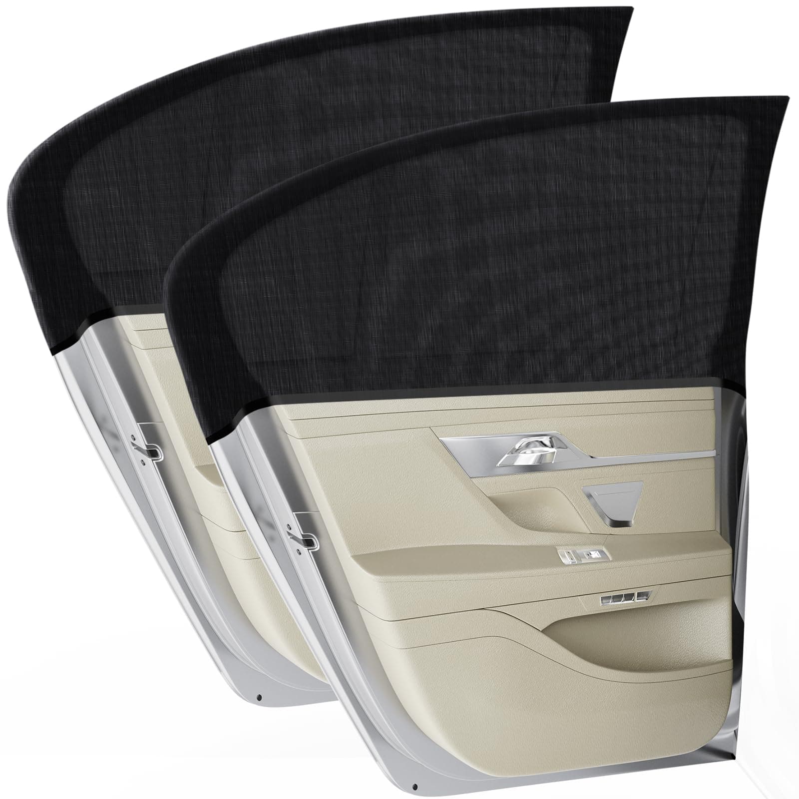 PEMOTech Pare Soleil Voiture Bébé, 2 Pièces Chaussette Voiture Soleil pour Enfants, Bloquer Les Rayons UV et Protection de la Vie Privée, Compatible avec 98% des Véhicules (110 * 45cm)