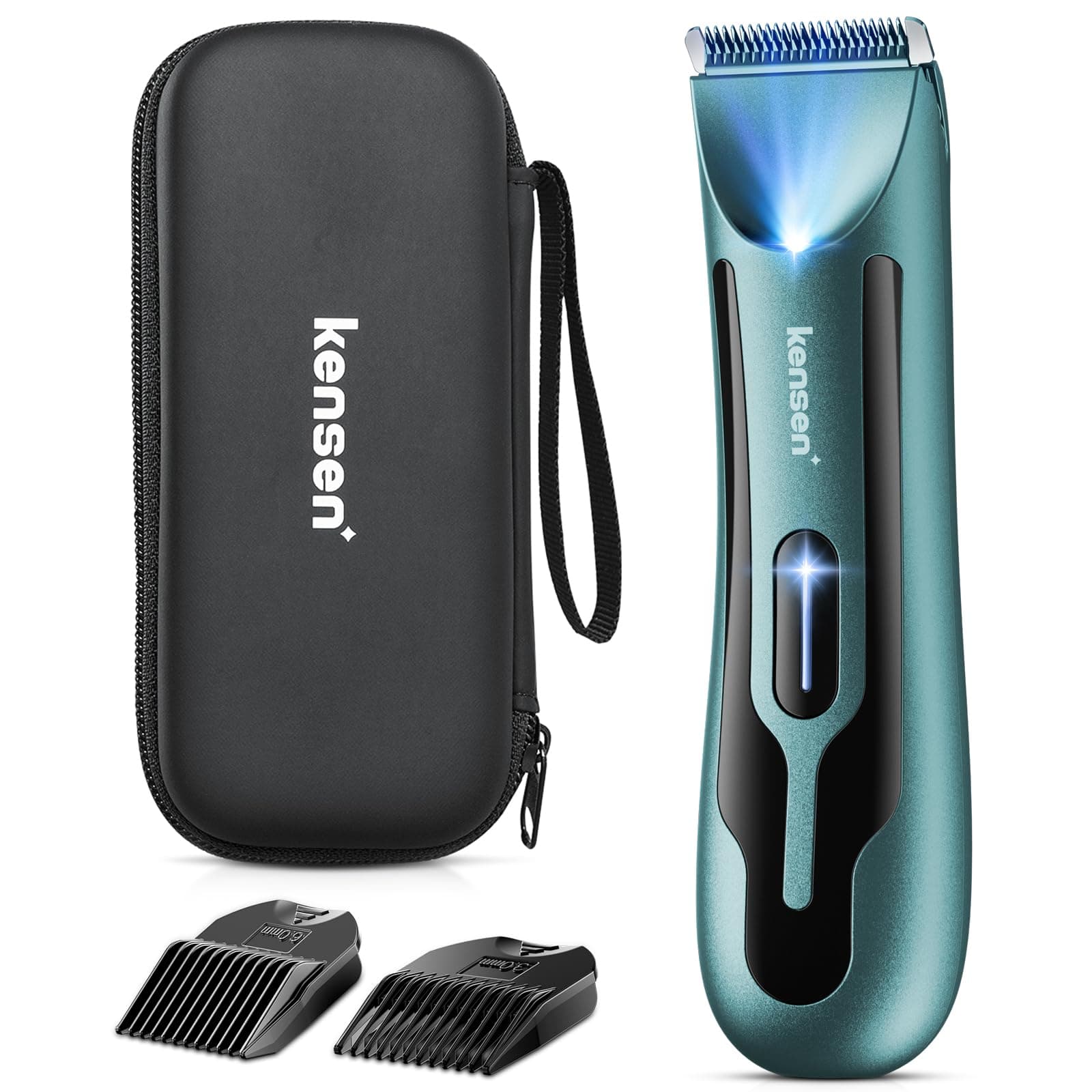 KENSEN Afeitadora Corporal Masculina, IPX7 Impermeable Depiladora Corporal en Seco y Húmedo con Luz LED, Cuchillas de Cerámica, Rasuradora Mujer Hombre para Zona Intima, Axilas, Brazos, Piernas, Barba