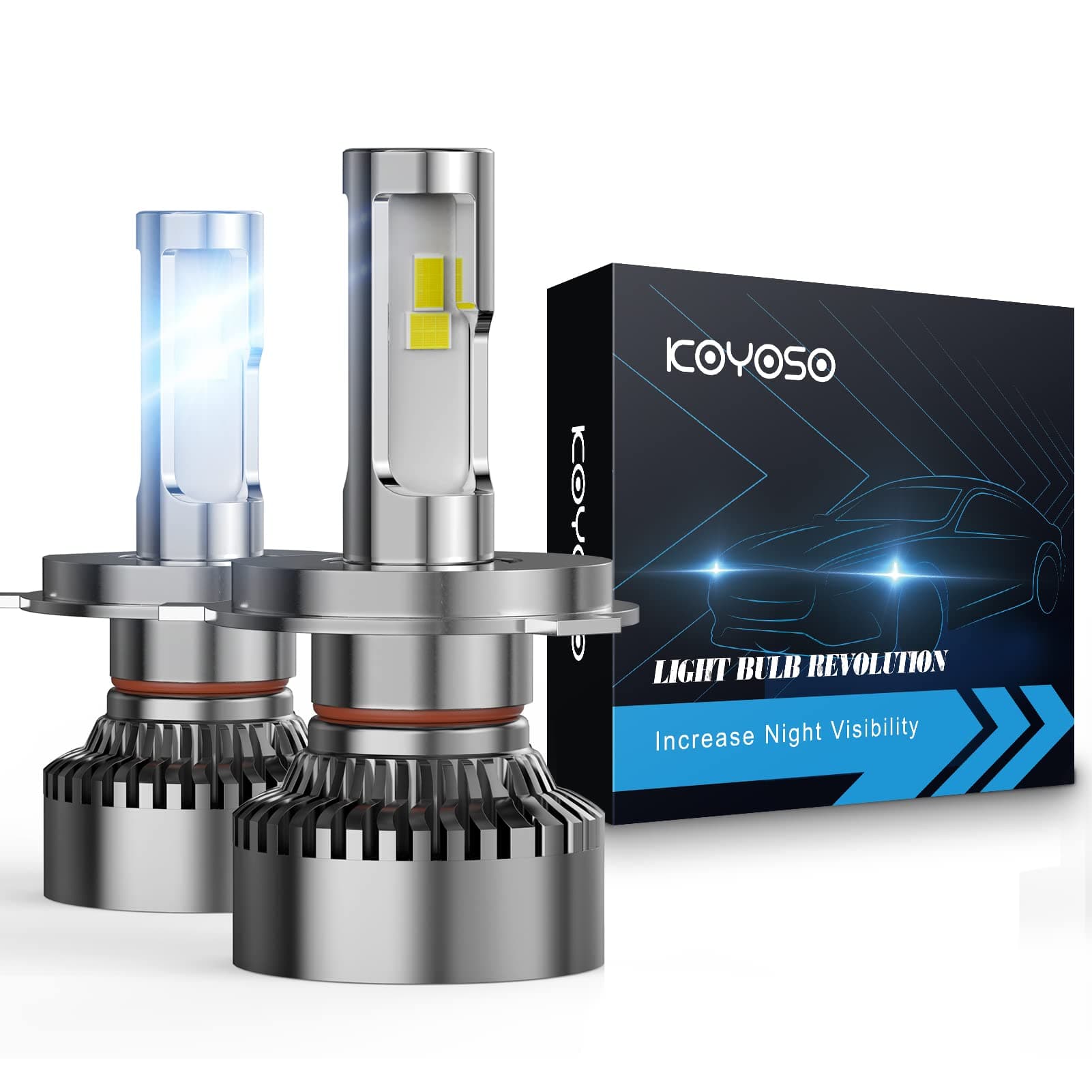 KOYOSO H4 LED Lampadine 20000LM 120W per 12V Automobili