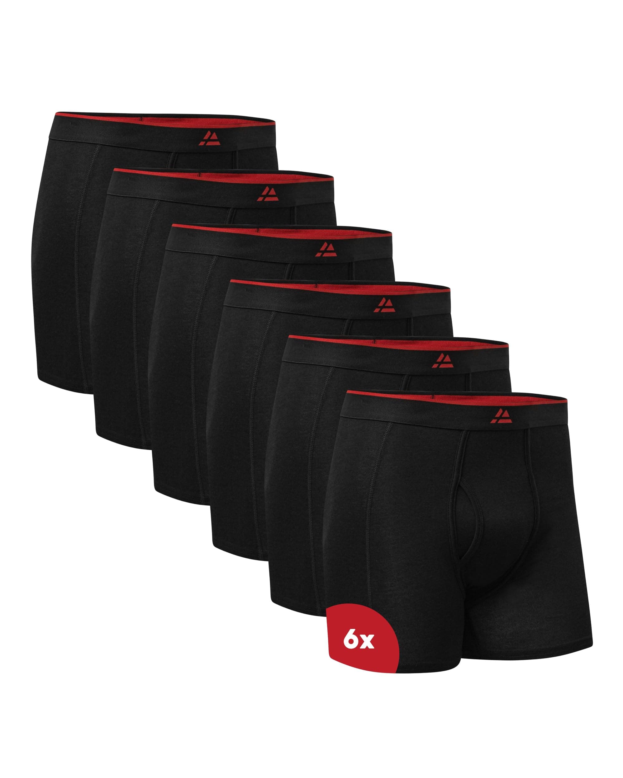 DANISH ENDURANCE Boxer en Bambou pour Hommes, sous-Vêtements Respirants, Calçons Doux et Antibactériens, avec ou sans Braguette, Lot de 6 ou 10