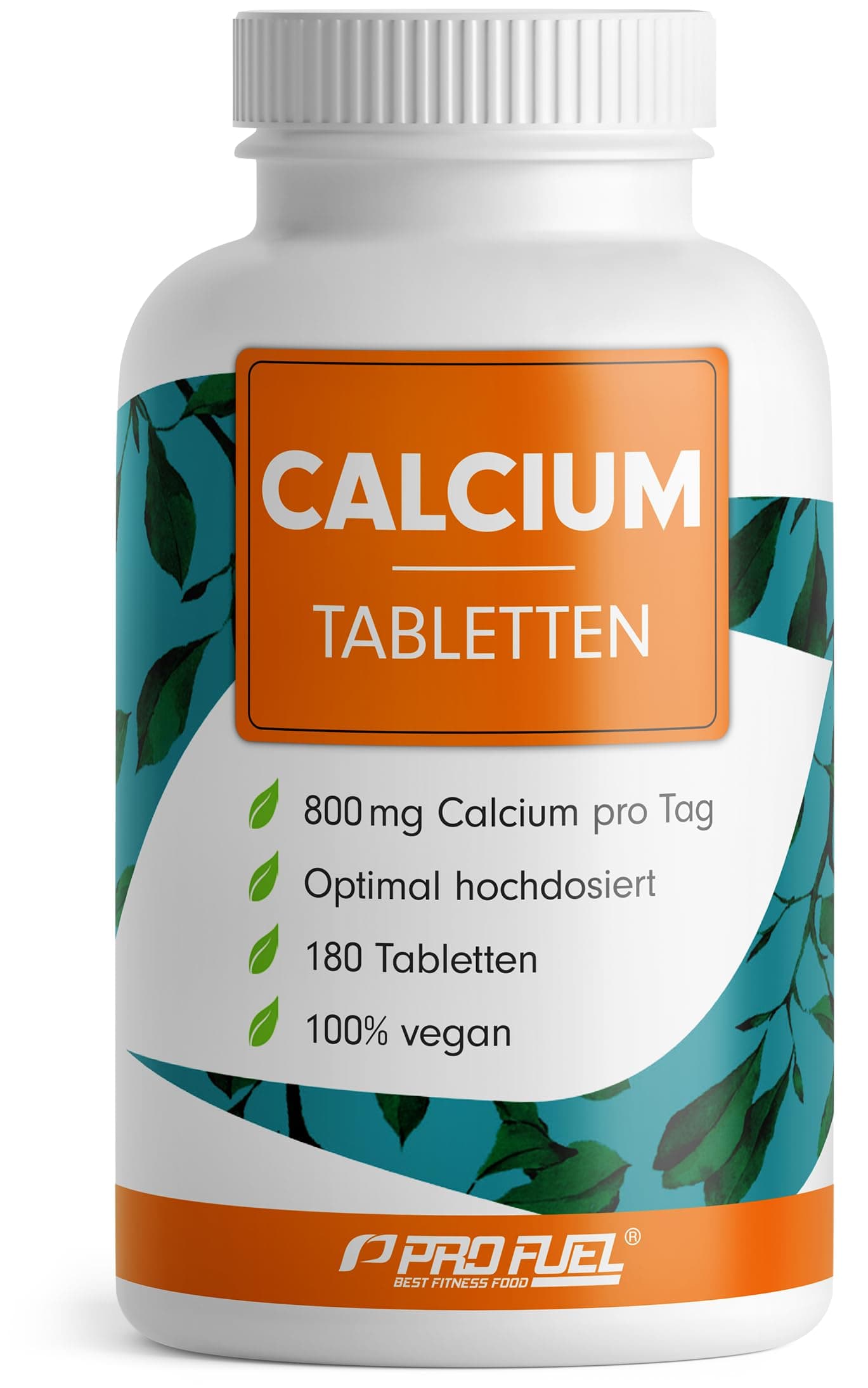 Calcium Tabletten 180x - optimal hochdosiert mit 800 mg Calcium pro Tag - Erhalt normaler Knochen & Zähne - hochwertiges Calciumcarbonat - laborgeprüft mit Zertifikat - 100% vegan - Vorrat für 90 Tage