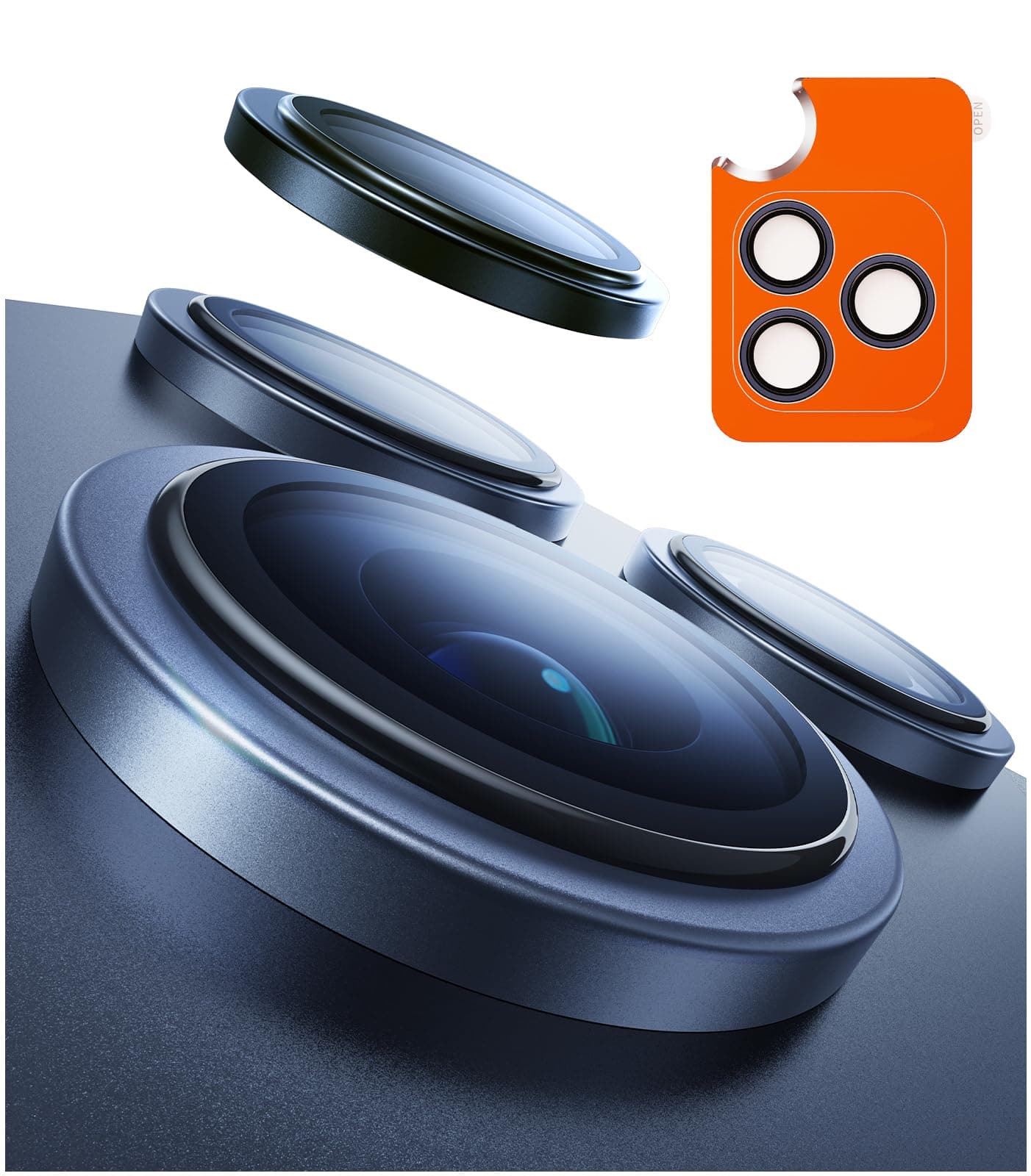 TORRAS für iPhone 17 Pro/iPhone 17 Pro Max Kameraschutz [Nr.1 Militärtaugliche Bruchsicherheit] Kratzfest & HD-Klare Kamera schutz für iPhone 17 Pro/17 Pro Max,9H+ Härte & Einfache Montage,Blau