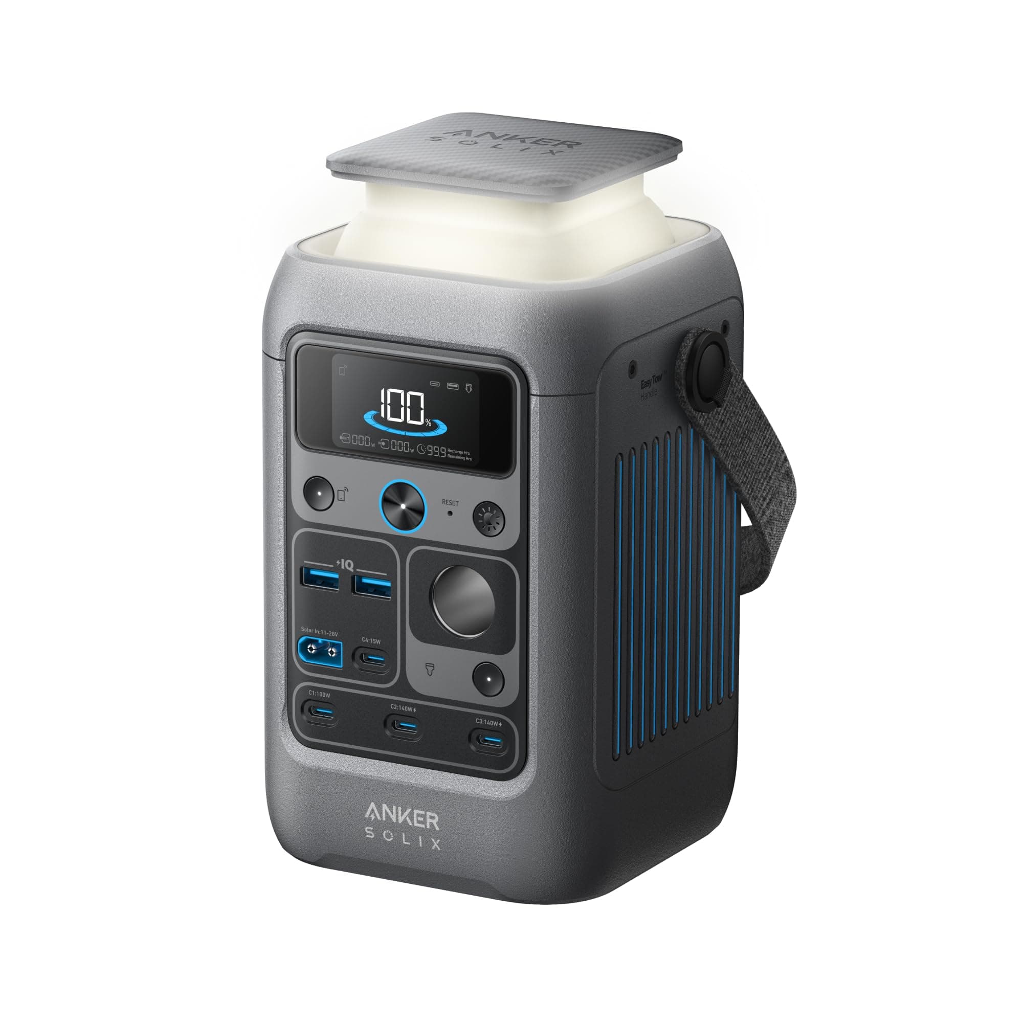 Anker SOLIX C300 DC Powerbank Powerstation, 288Wh Akku für mehrere Geräte, LiFePO4 Akku, 300W Solargenerator, Für Camping, Draußen, Reisen, Notfälle (Netzteil Nicht im Lieferumfang)