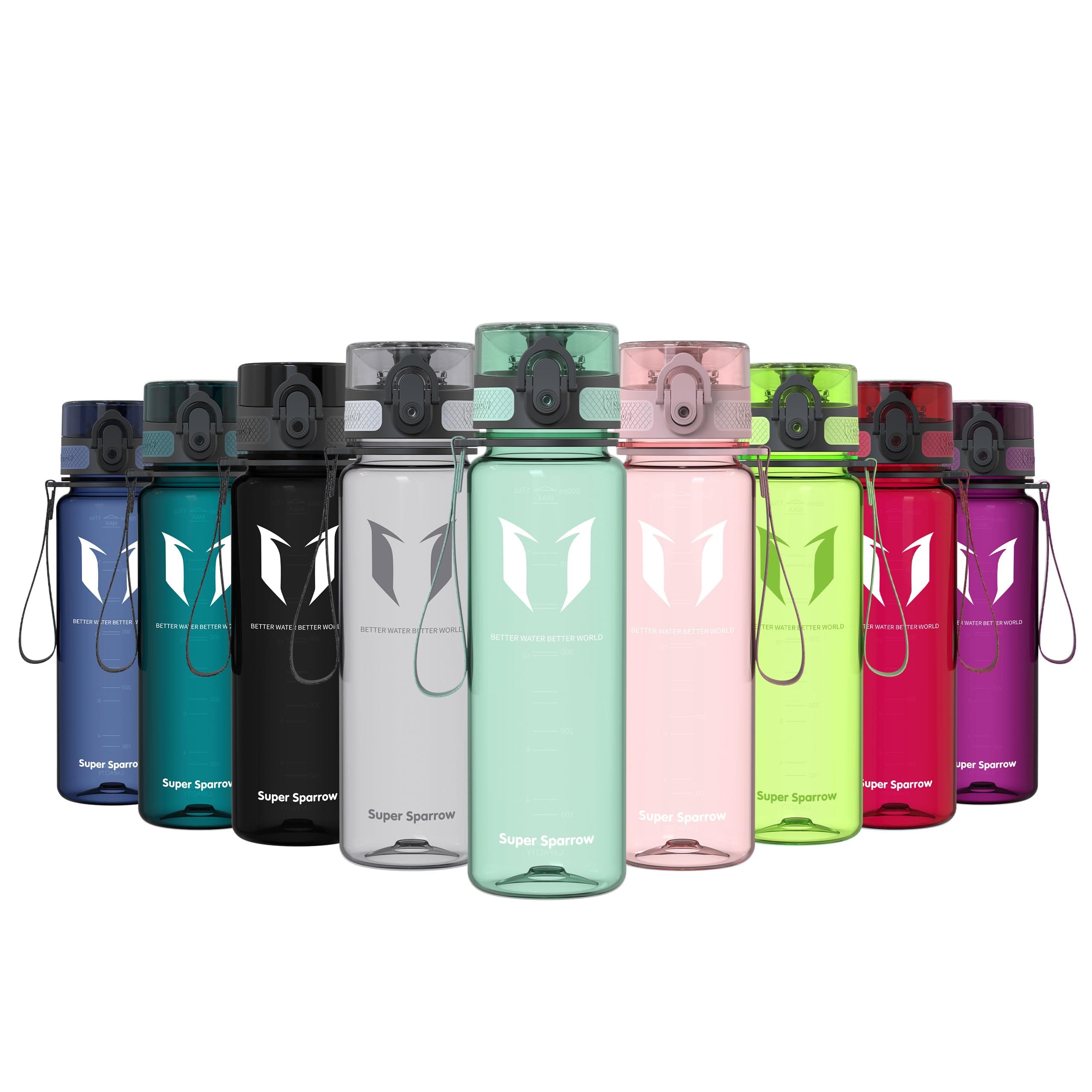 Super Sparrow Borraccia Sportiva & Bottiglia Bambini Senza Perdite - 350ml/500ml/750ml/1L/1.5L - Senza BPA