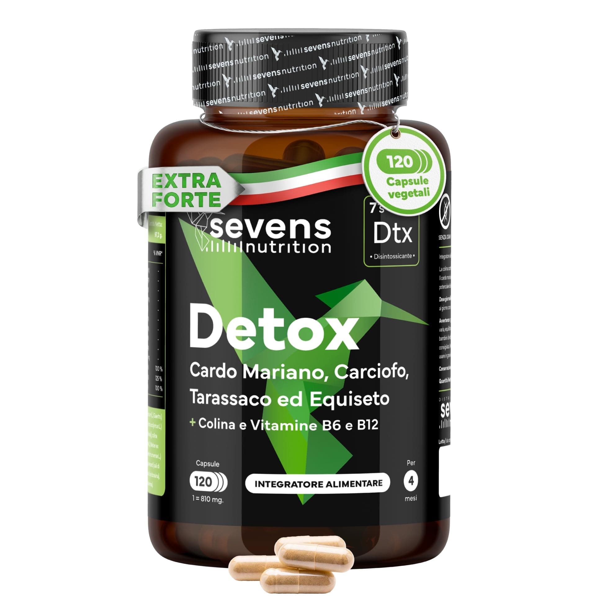 Cardo Mariano, Tarassaco e Carciofo - Detox per Fegato e Intestino - 120 Capsule - 80% Silimarina per la Normale Funzione Epatica - Cardo Mariano Fegato ad Alto Dosaggio - Qualità superiore