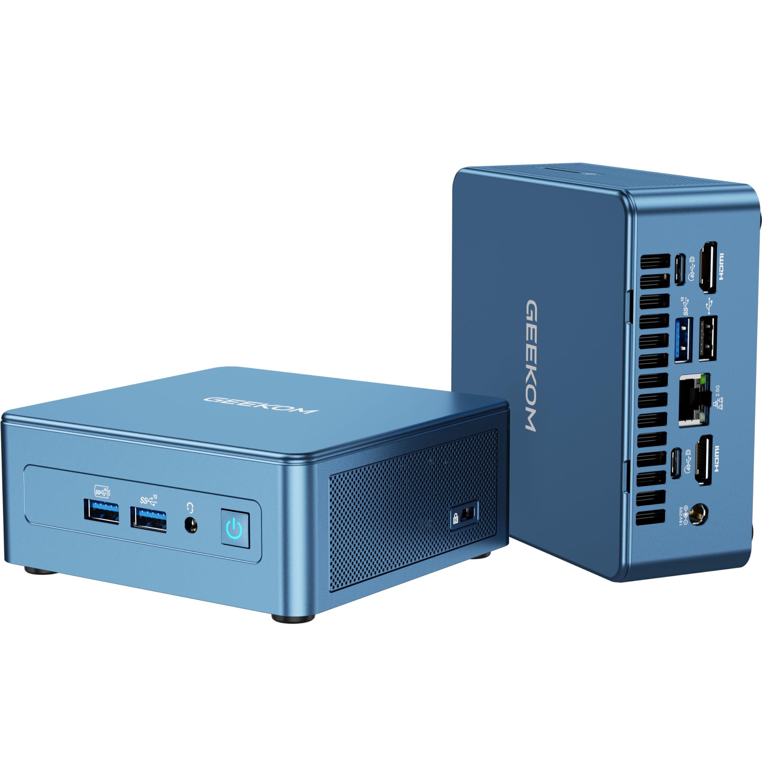 GEEKOM IT12 Mini PC con Intel Core i5-12450H, 16GB RAM(Ampliable, No LPDDR Bloqueada) y 512GB SSD(hasta 4TB), Lector SD, Windows 11 Pro, Garantía de 3 Años, 2×USB4.0, para Oficina/Control Industrial