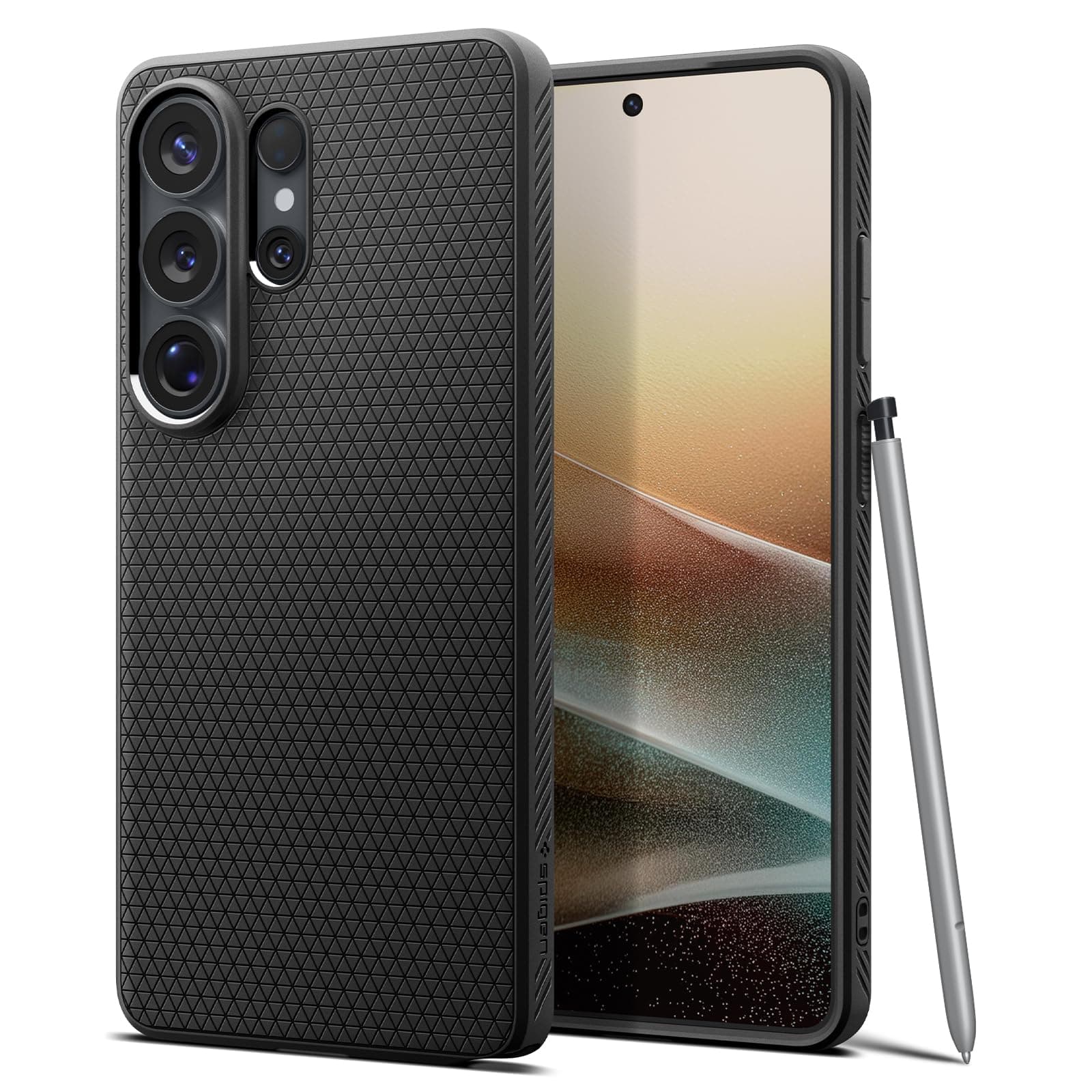 Spigen Liquid Air für Samsung Galaxy S26 Ultra Hülle [rutschfest] Slim TPU mit Truss-Design, Militärgeprüfter Schutz, Sound Tunnel Technologie Case Handyhülle –Matte Black