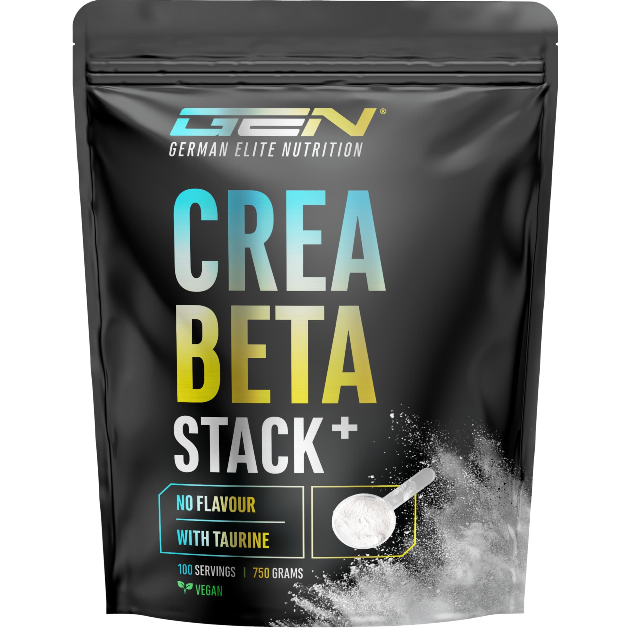 Creatin Beta Alanin Stack - 750g Pulver - Creatin Monohydrat + Beta Alanin + L-Taurin - Hochwertiges Mikronisiertes Kreatin - optimal hochdosiert, vegan