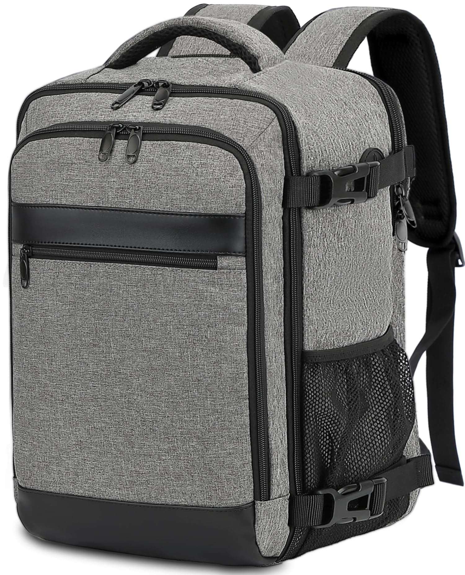KLOSTAIN Bagage Cabine 40x20x25 pour Ryanair Sac à Dos Voyage Cabine Avion 20 L Femme Homme sous Siège Bagage à Main Petit Sac à Dos pour Ordinateur Portable 14 Pouces Gris