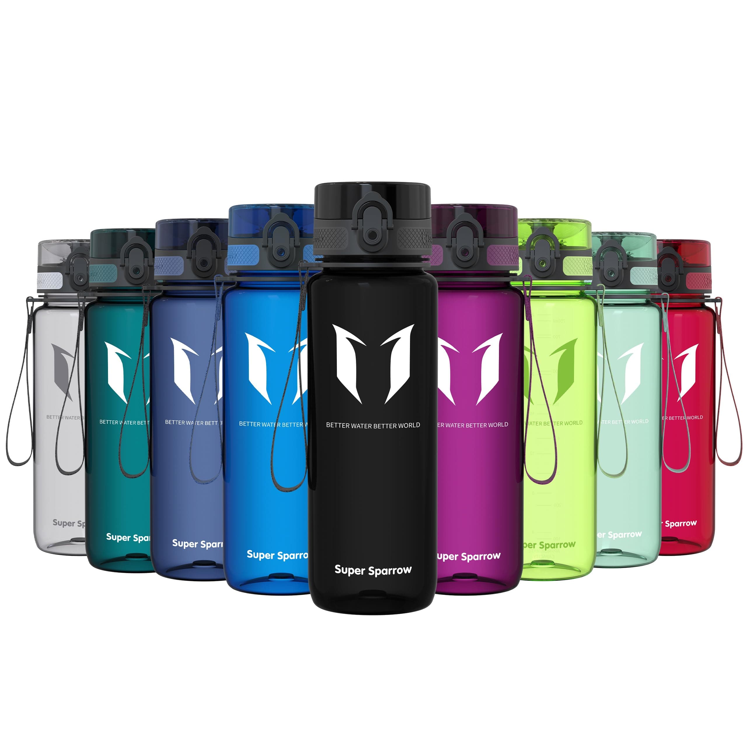 Super Sparrow Borraccia Sportiva & Bottiglia Bambini Senza Perdite - 350ml/500ml/750ml/1L/1.5L - Senza BPA