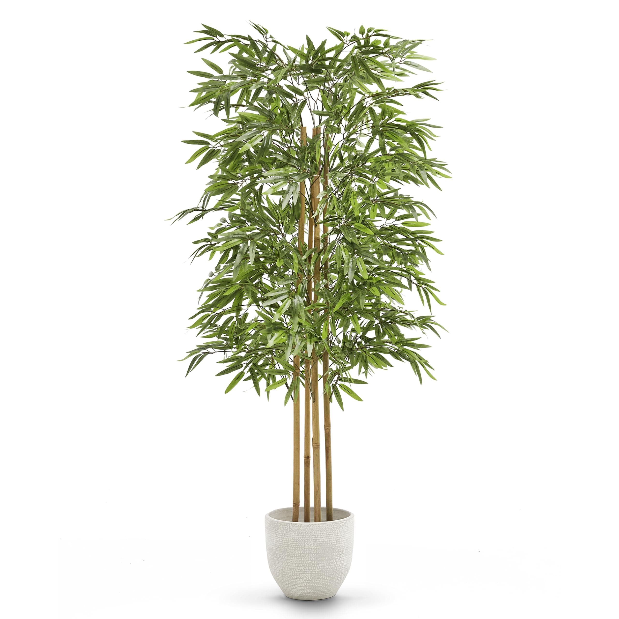 MAIA SHOP Bambú Artificial 150 cm con Cañas Naturales, Planta Artificial Realista de Interior para Decoración de Hogar, Oficina, Hotel o Eventos, Árbol Decorativo Verde