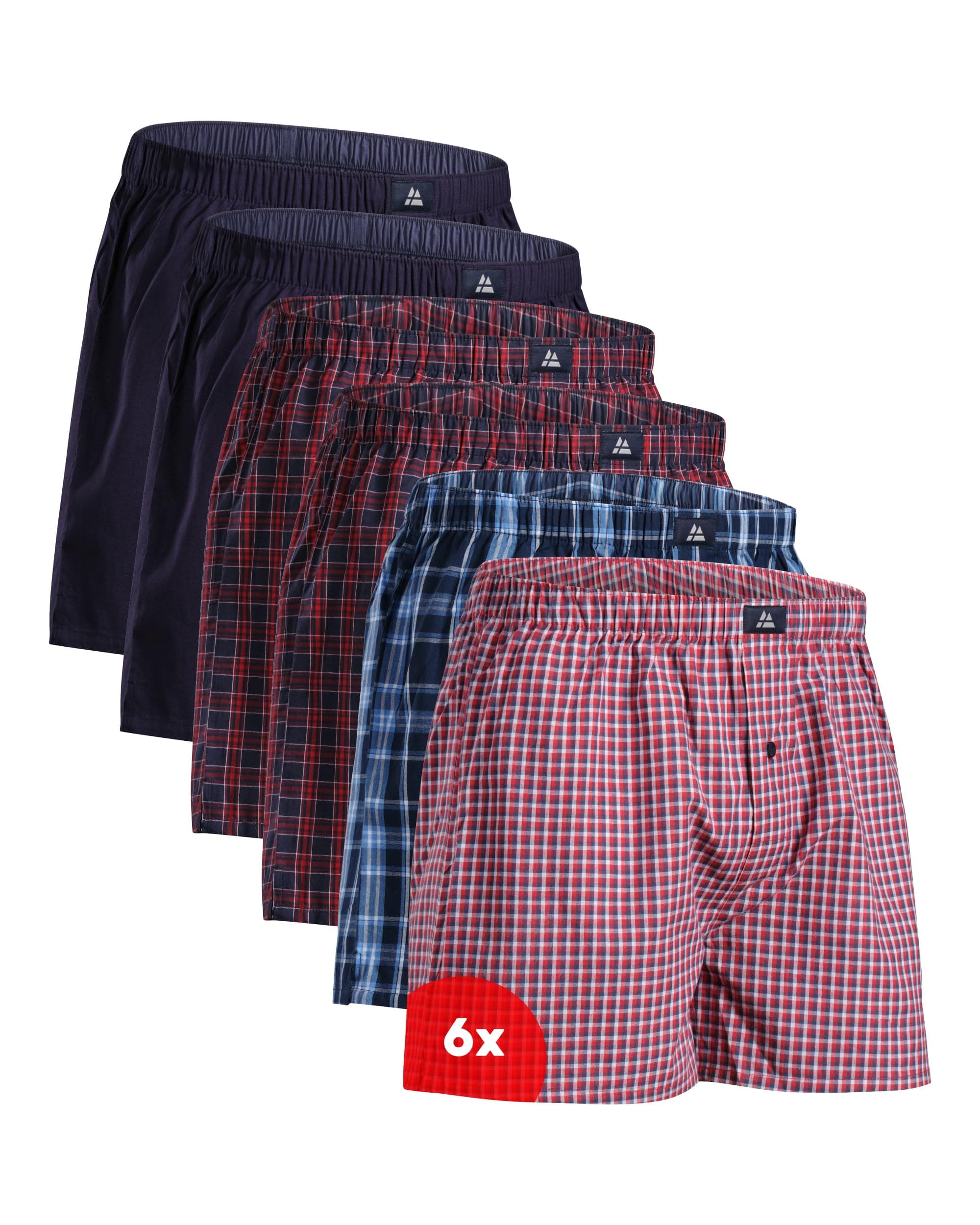 DANISH ENDURANCE Boxer Uomo Americani Cotone Biologico 100%, Mutande a Pantaloncino, Boxer di Tela, Leggeri e Traspiranti, 4 o 6 Paia