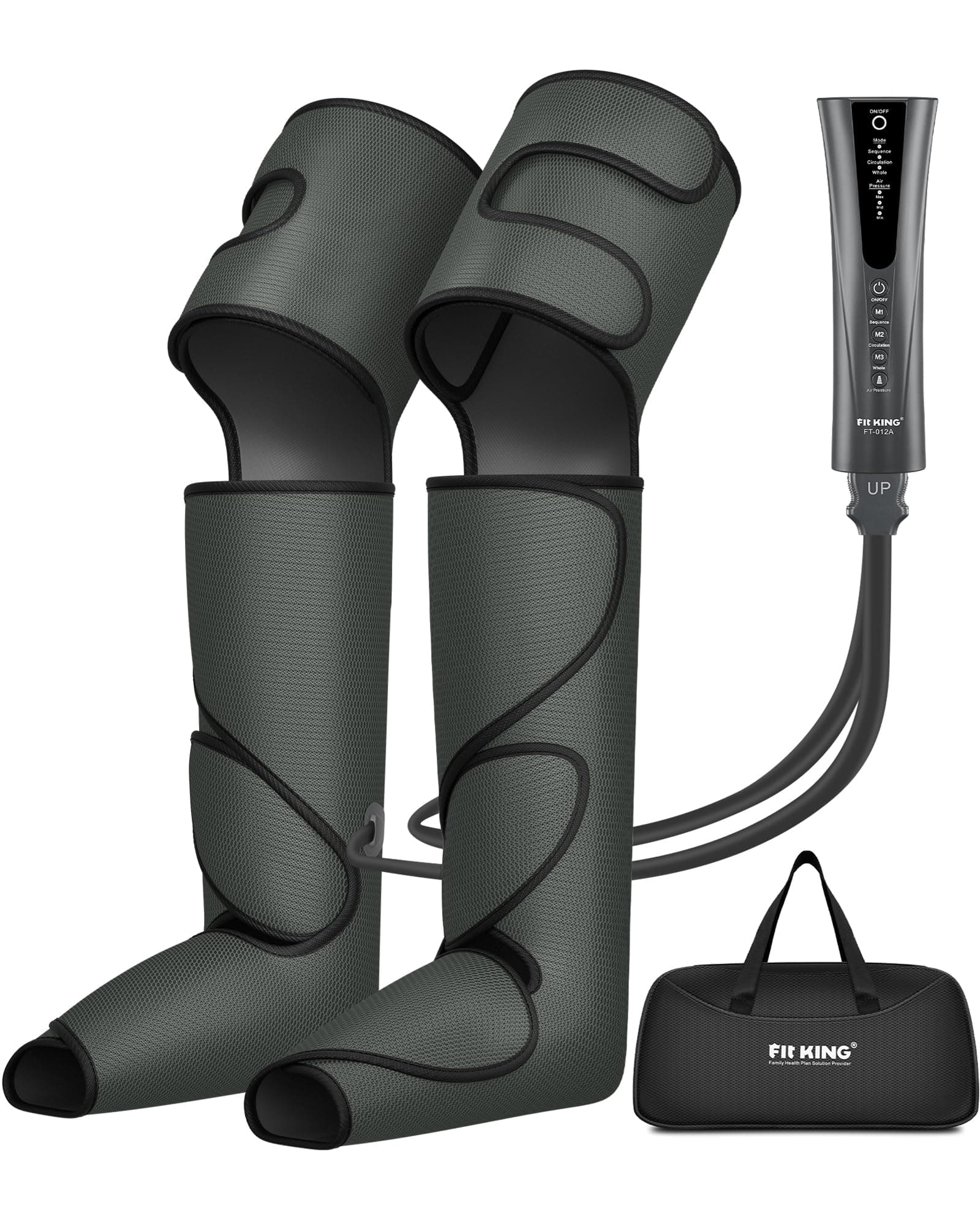 FIT KING Botas Presoterapia Piernas con Compresión Aire, Presoterapia para Casa, Alivia Dolor, Mejora Circulación y Varices Para Oficinistas y Mayores (Pies, Pantorrillas y Muslos)