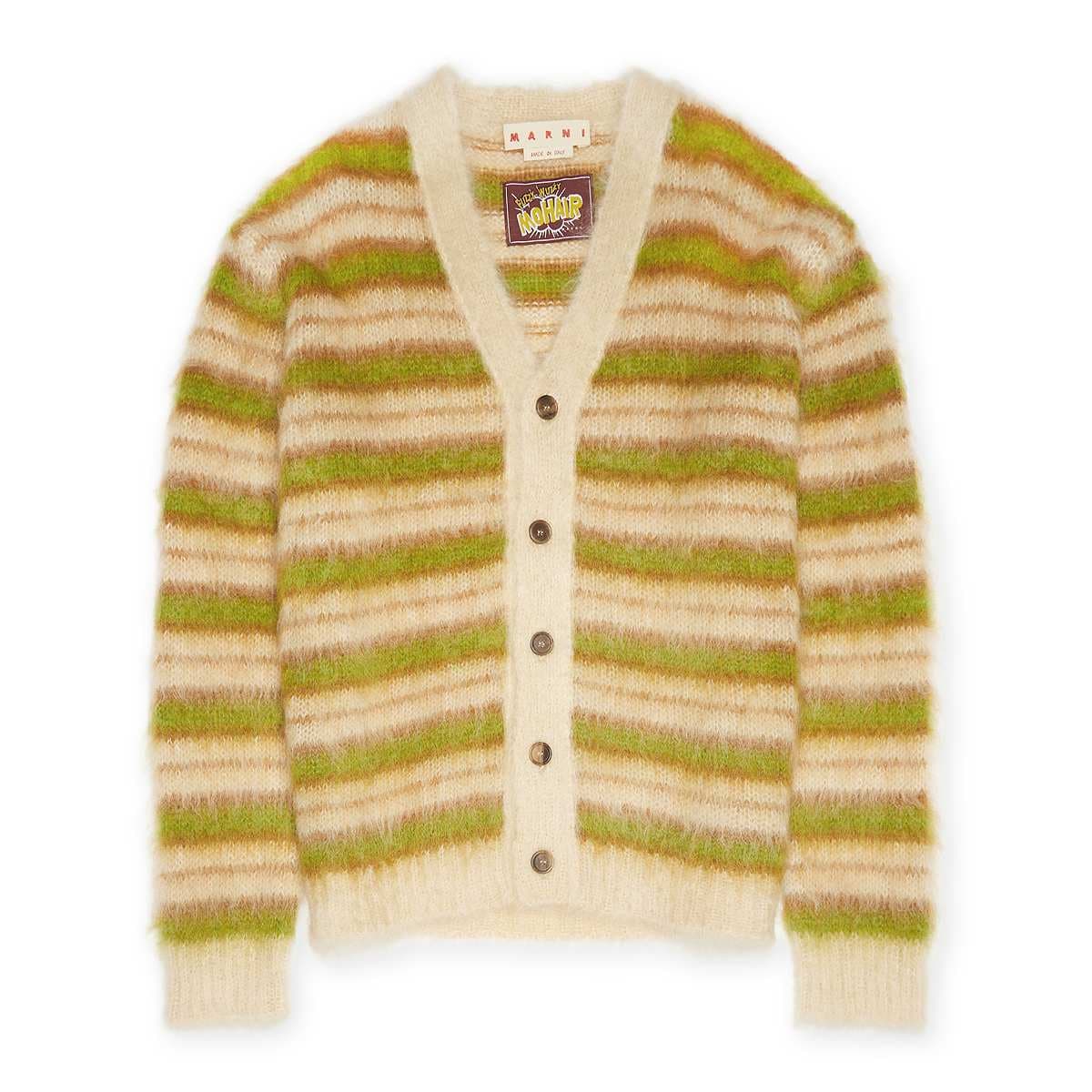 V- Neck Longsleeve Cardigan Slitriped