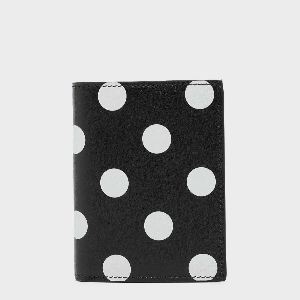 Dots Printed Leather black