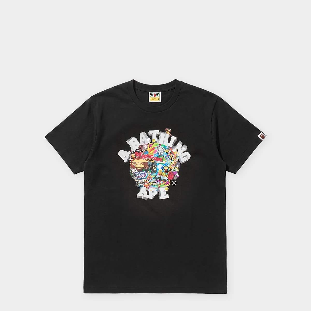 Colorful 3D Graphic College Tee