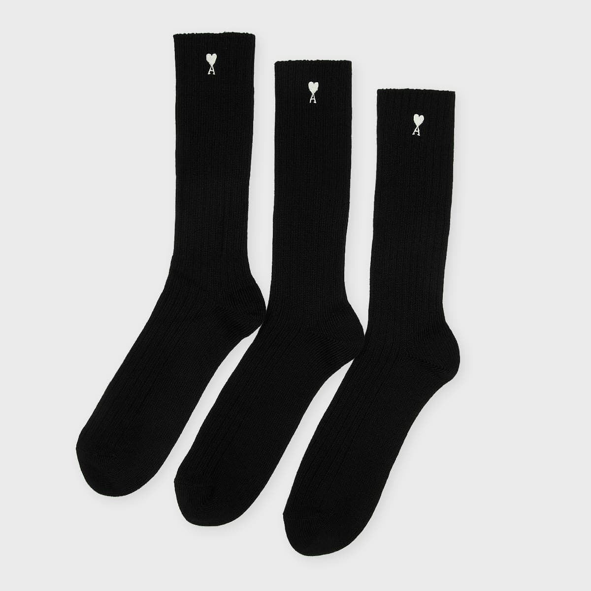 Pack Three Ami De Coeur Embroidery Socks
