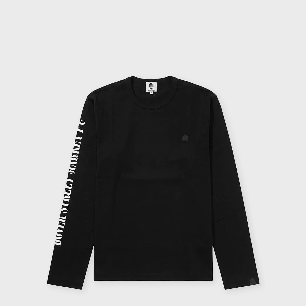 Unisex Print On Sleeve Longsleeve Tee Knit black