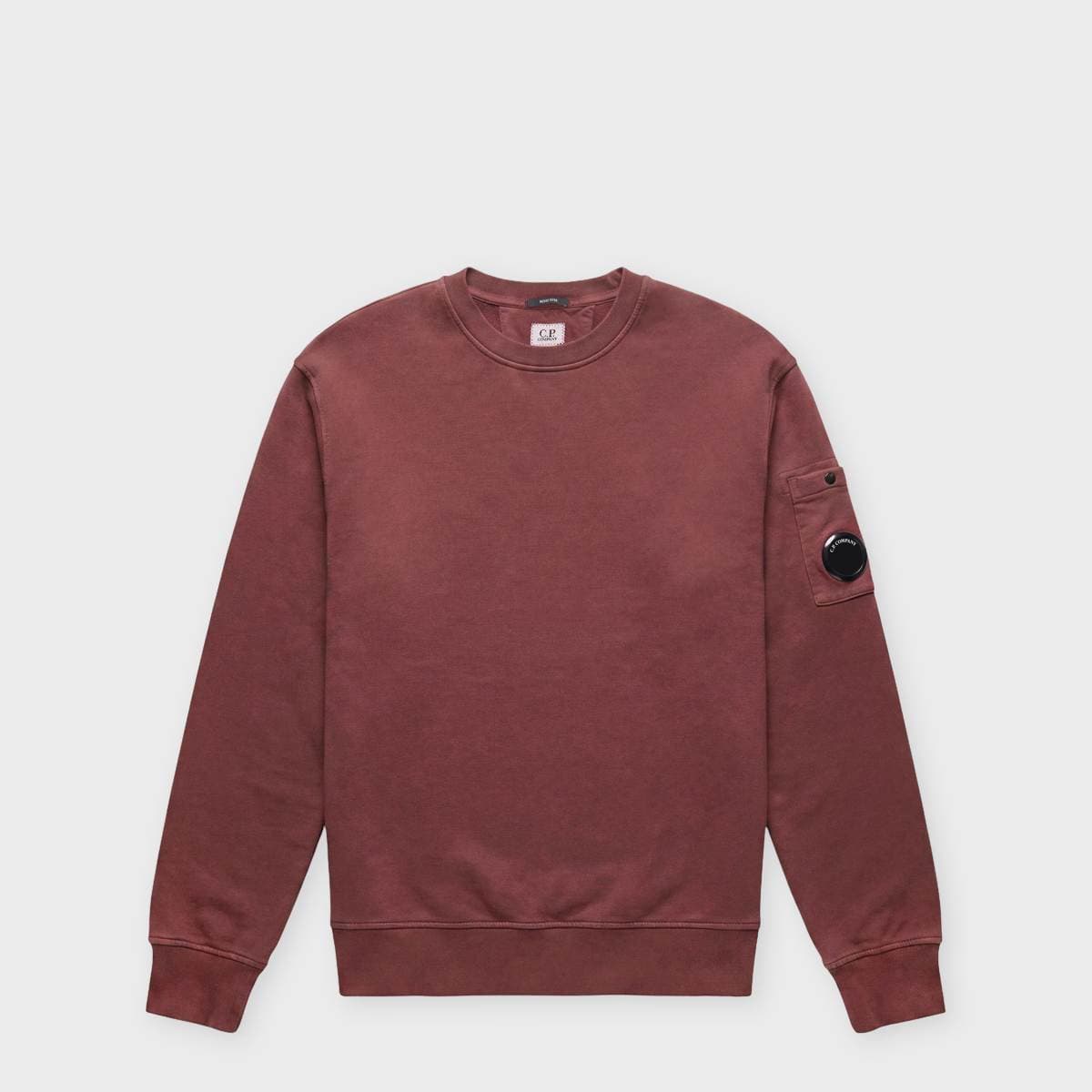 Brushed And Emerized Diagonal Fleece Crewneck