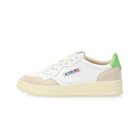 Medalist Low W (leat / suede white / bud green)