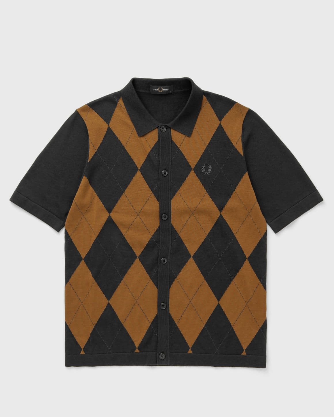 ARGYLE BUTTON THROUGH SHIRT