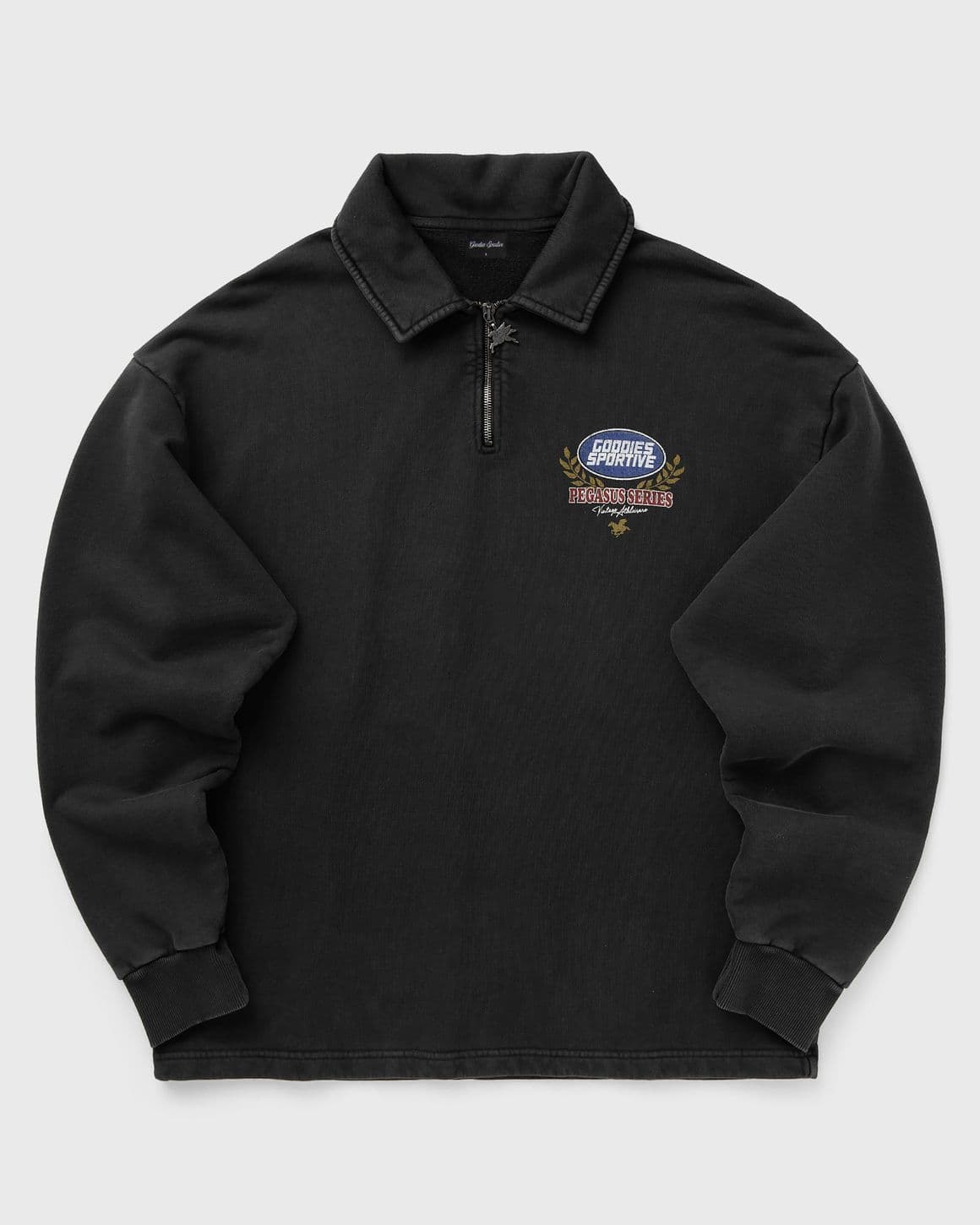 PREM. WASHED FADEOUT HALFZIPPER