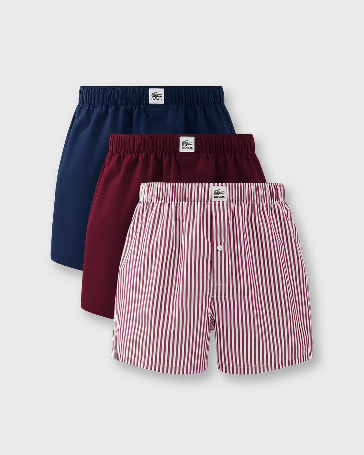 3-Pack Striped Cotton Poplin Boxers