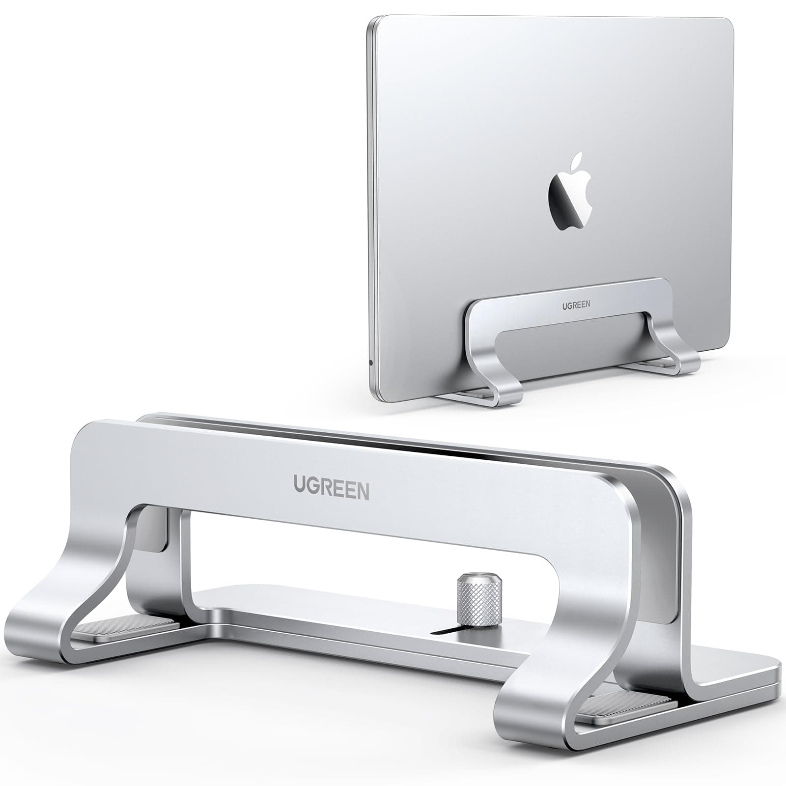 UGREEN Vertikaler Laptop Ständer Aluminium 3 Slot Vertikal Stand Vertikaler MacBook Ständer Platzsparende Halterung für MacBook Pro/Air, iPad, Huawei, Surface, Dell, HP und andere