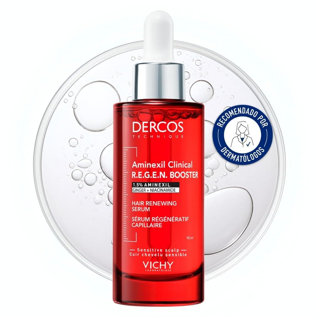 Vichy Dercos Aminexil Clinical R.E.G.E.N. Booster, Sérum Regenerador Capilar, Reduce la Caída, Promueve el Crecimiento del Cabello, Para Todo Tipo de Cuero Cabelludo