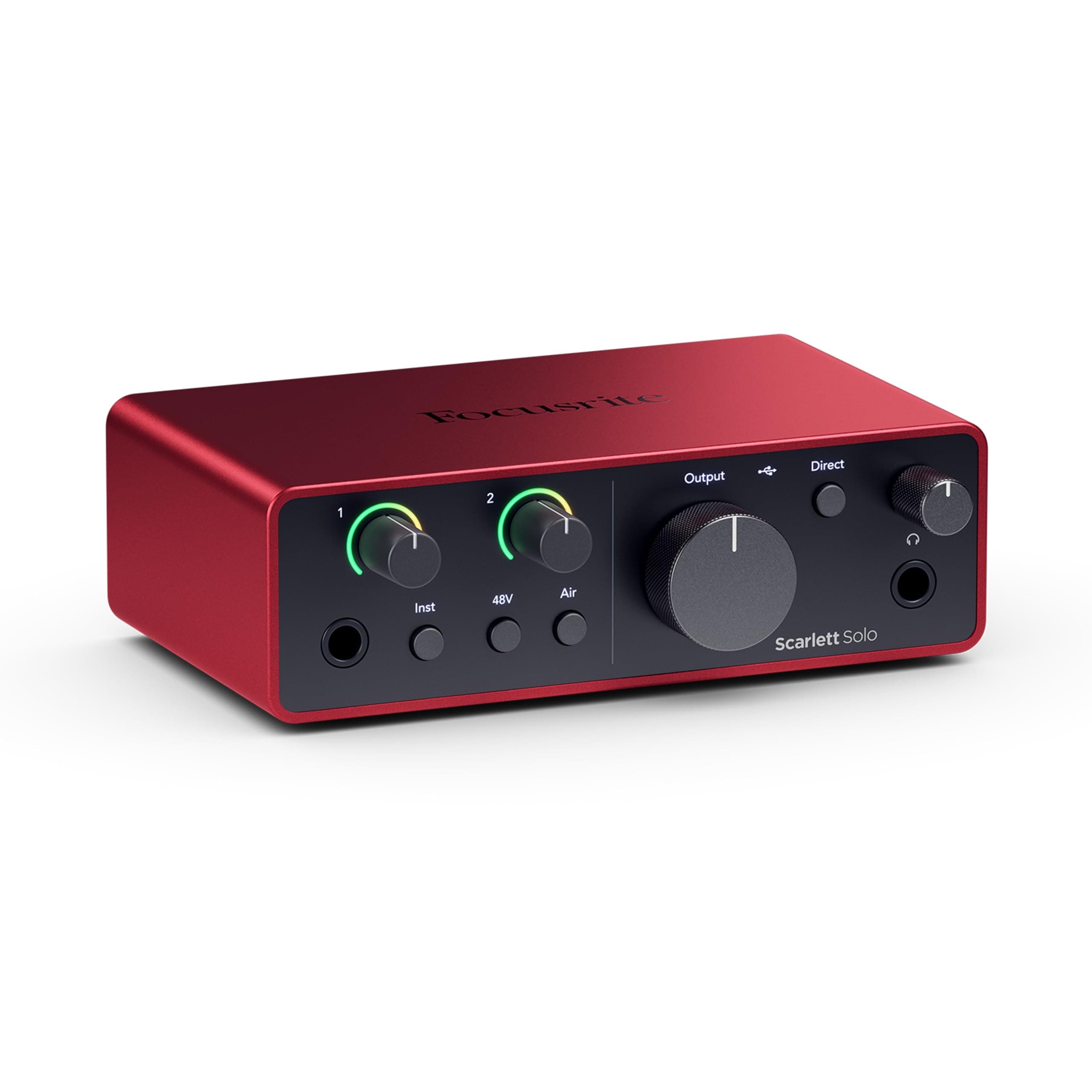 Focusrite Scarlett Solo 4.ª gen. interfaz de audio USB para guitarristas, cantantes o productores. Grabación con sonido de estudio y alta fidelidad y todo el software que necesitas