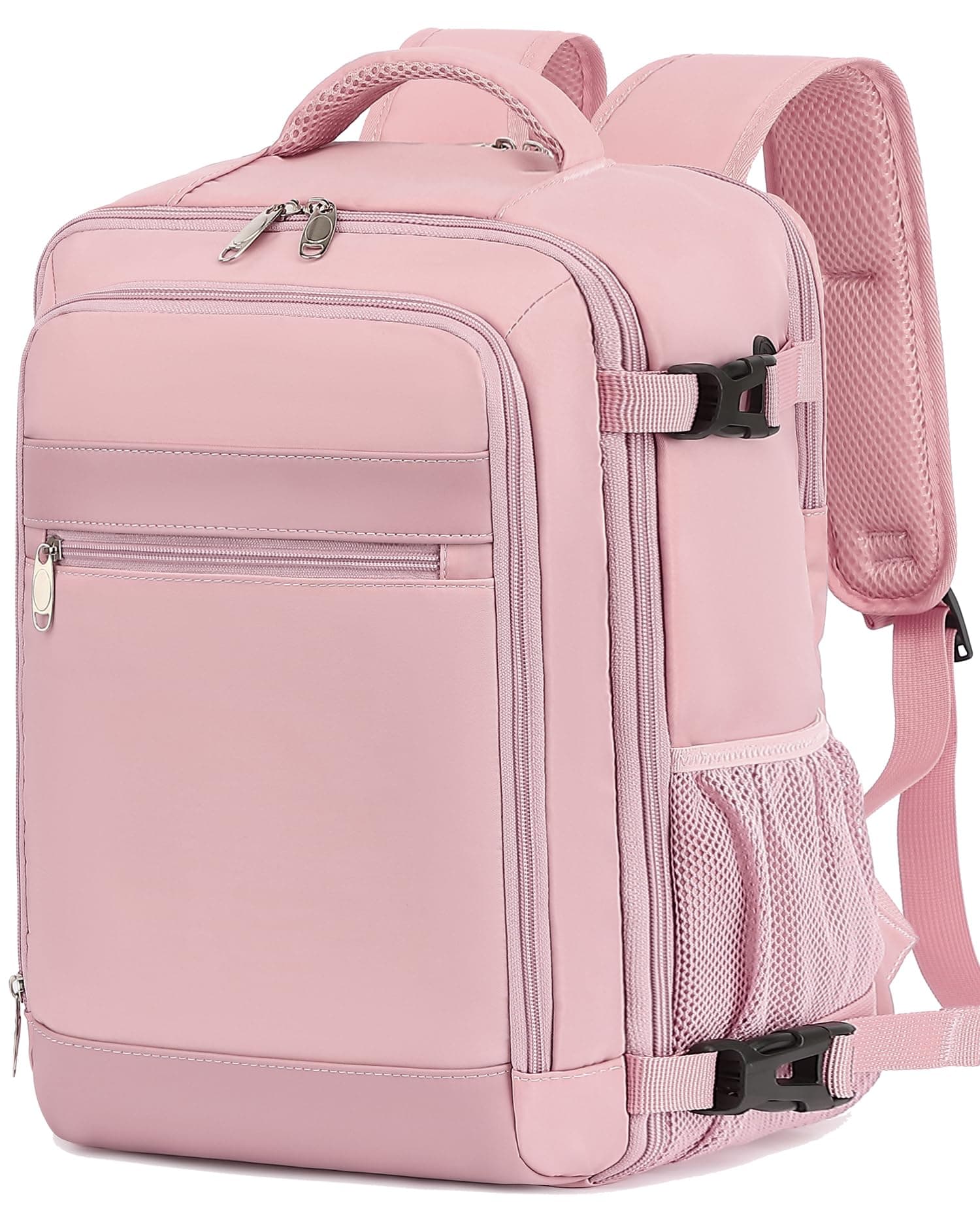 KLOSTAIN Zaino da Viaggio Easyjet 45x36x20 Zaino da Viaggio Aereo Bagaglio a Mano 30L Borsa da Cabina Zaino per Uomo e Donna da Lavoro Viaggio e Trekking Scuola,15.6 Pollici Zaino Porta PC Rosa