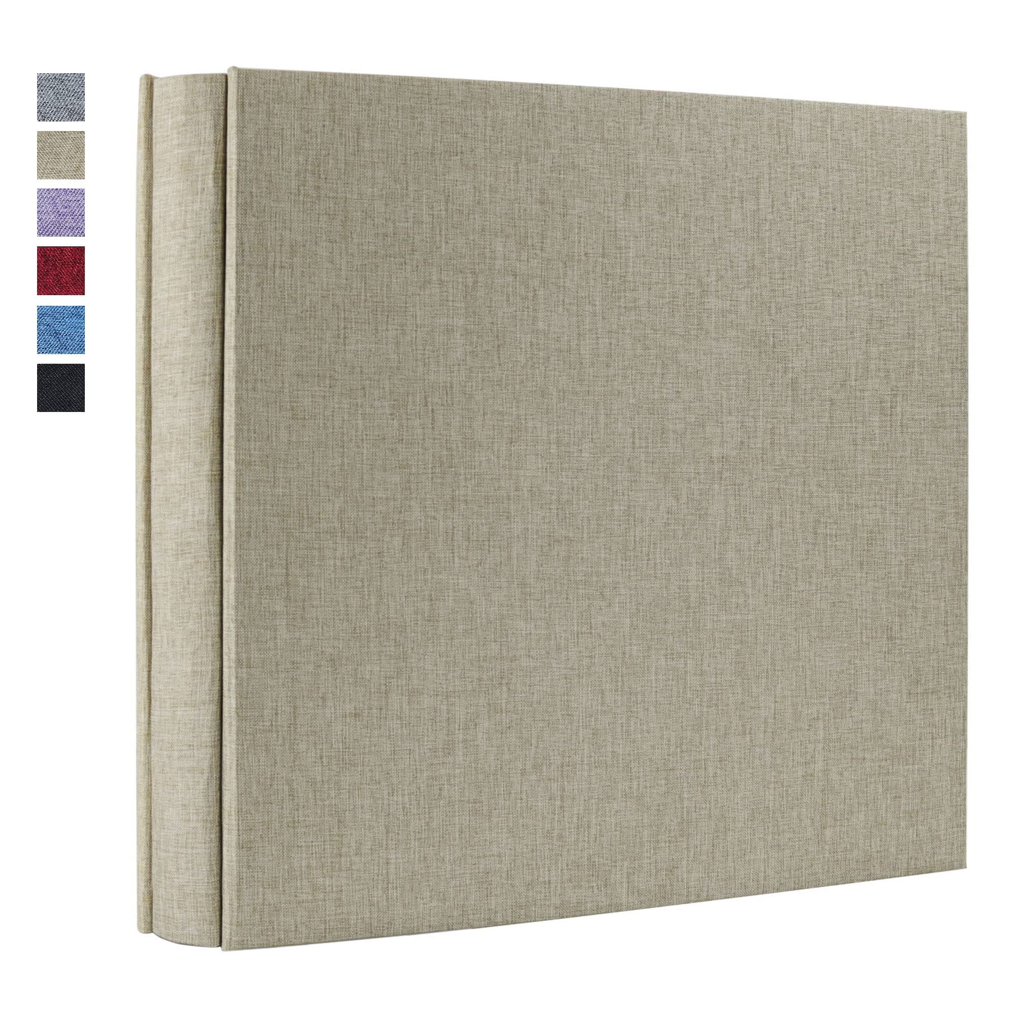 Vienrose Álbum de Fotos 10x15 Funda de Lino, Capacidad para 600 Fotos, 120 Páginas (60 Hojas) Horizontales y Verticales, Álbum para Boda, Bebé y Familia